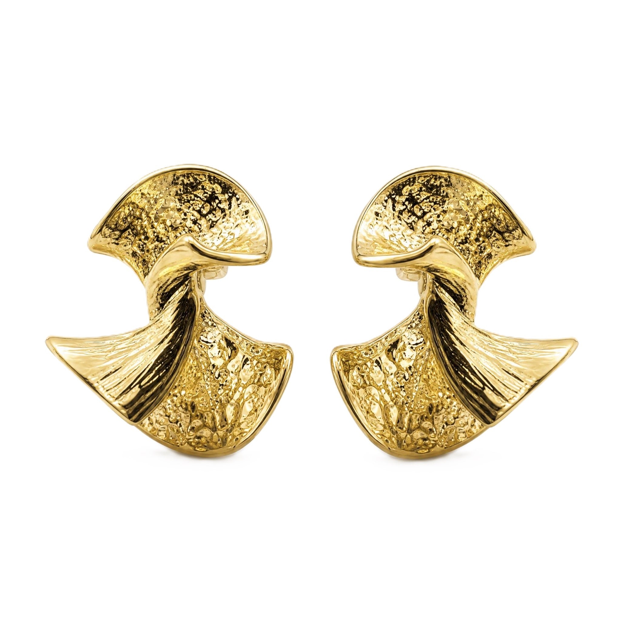 Lotus Clip On Earrings