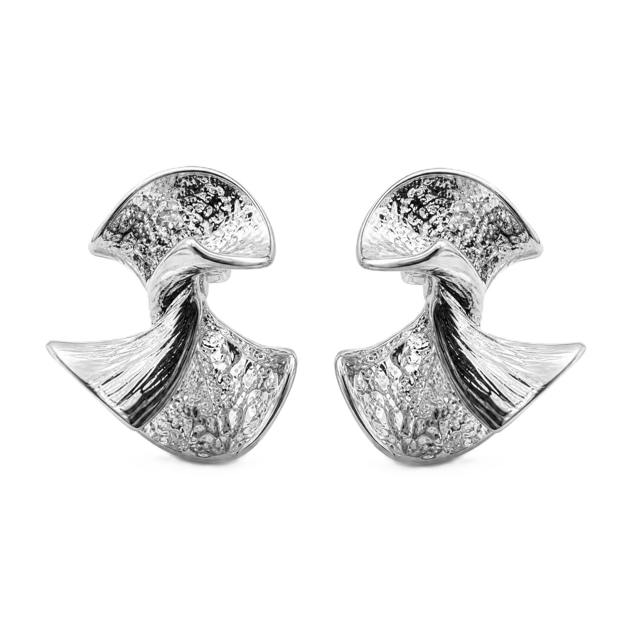 Lotus Clip On Earrings