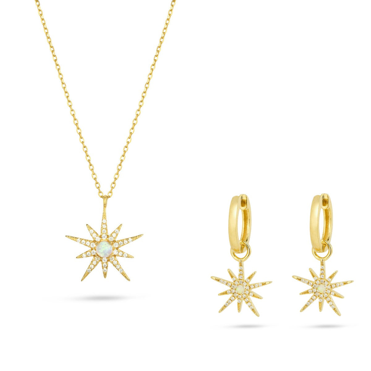 North Star Necklace & Earrings Set