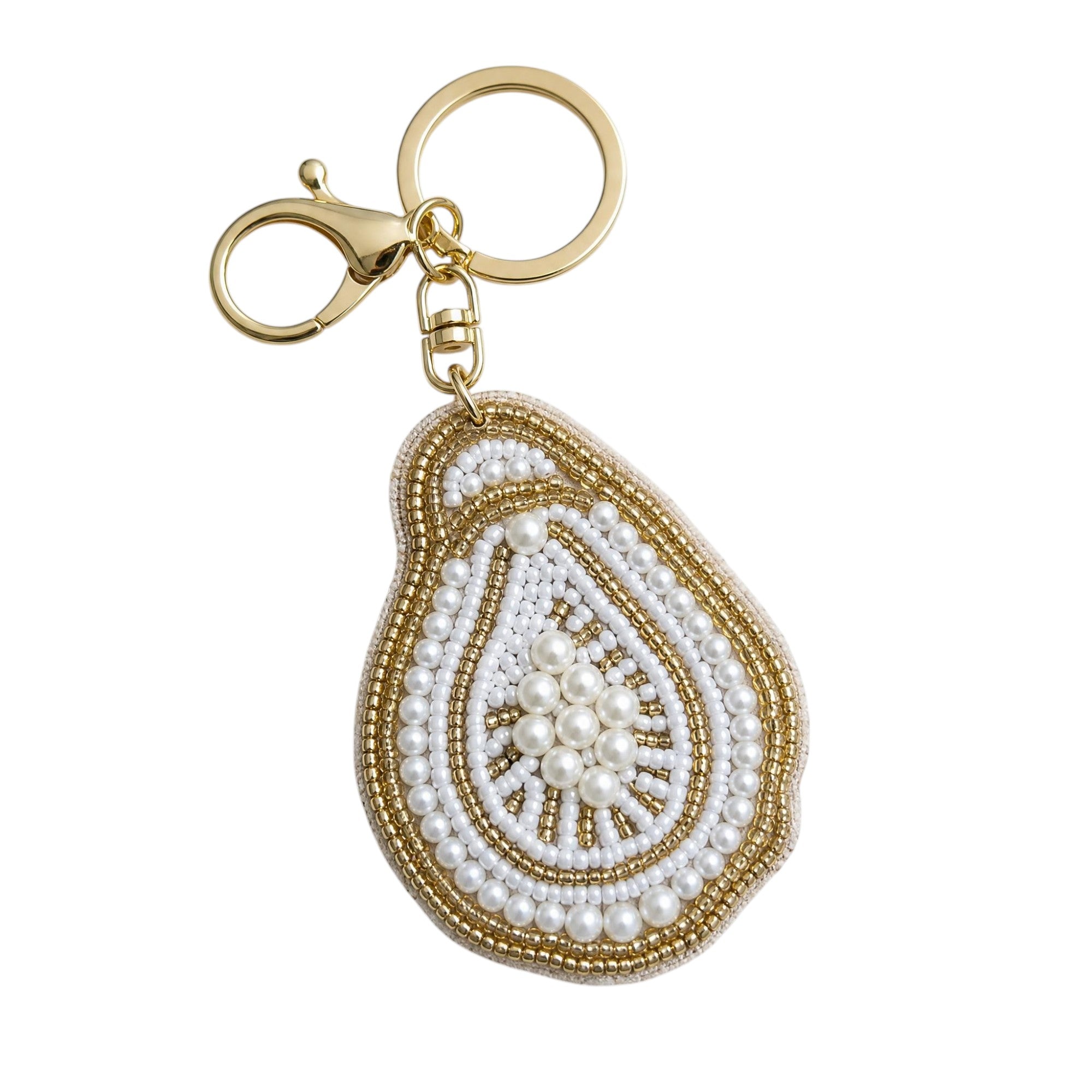 Oyster Beaded Keyring