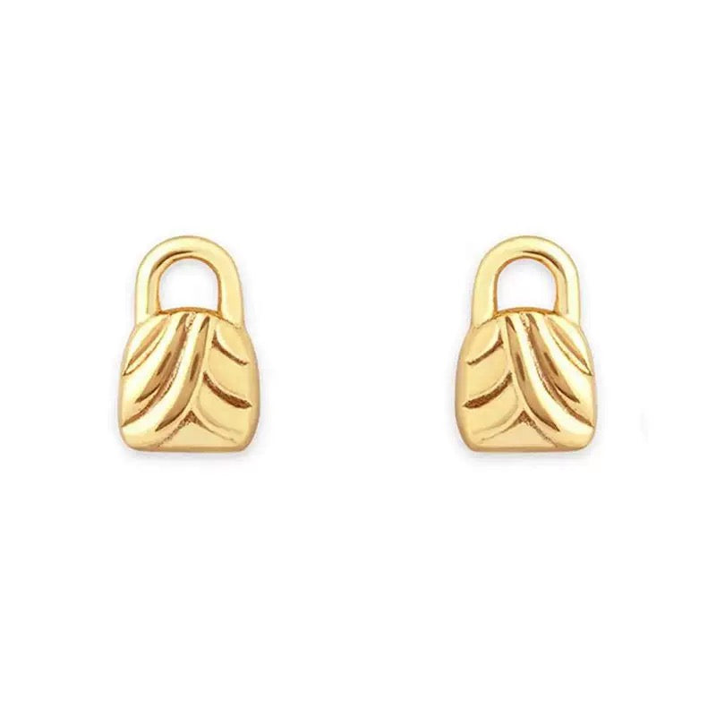 Mini Padlock Stud Earrings