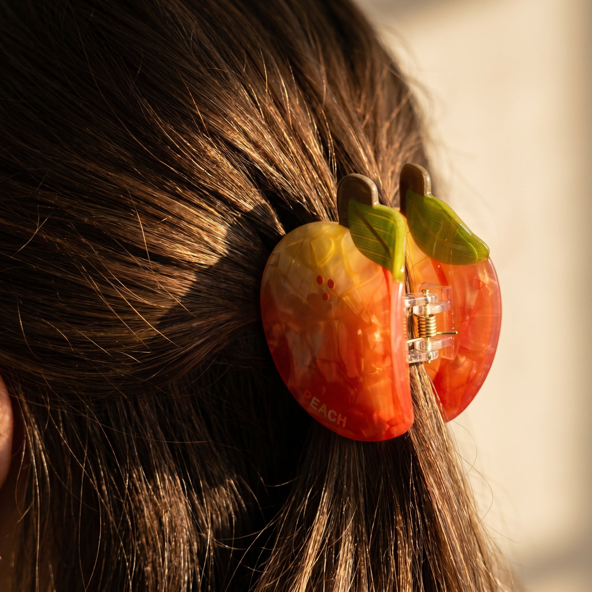 Peach Claw Clip