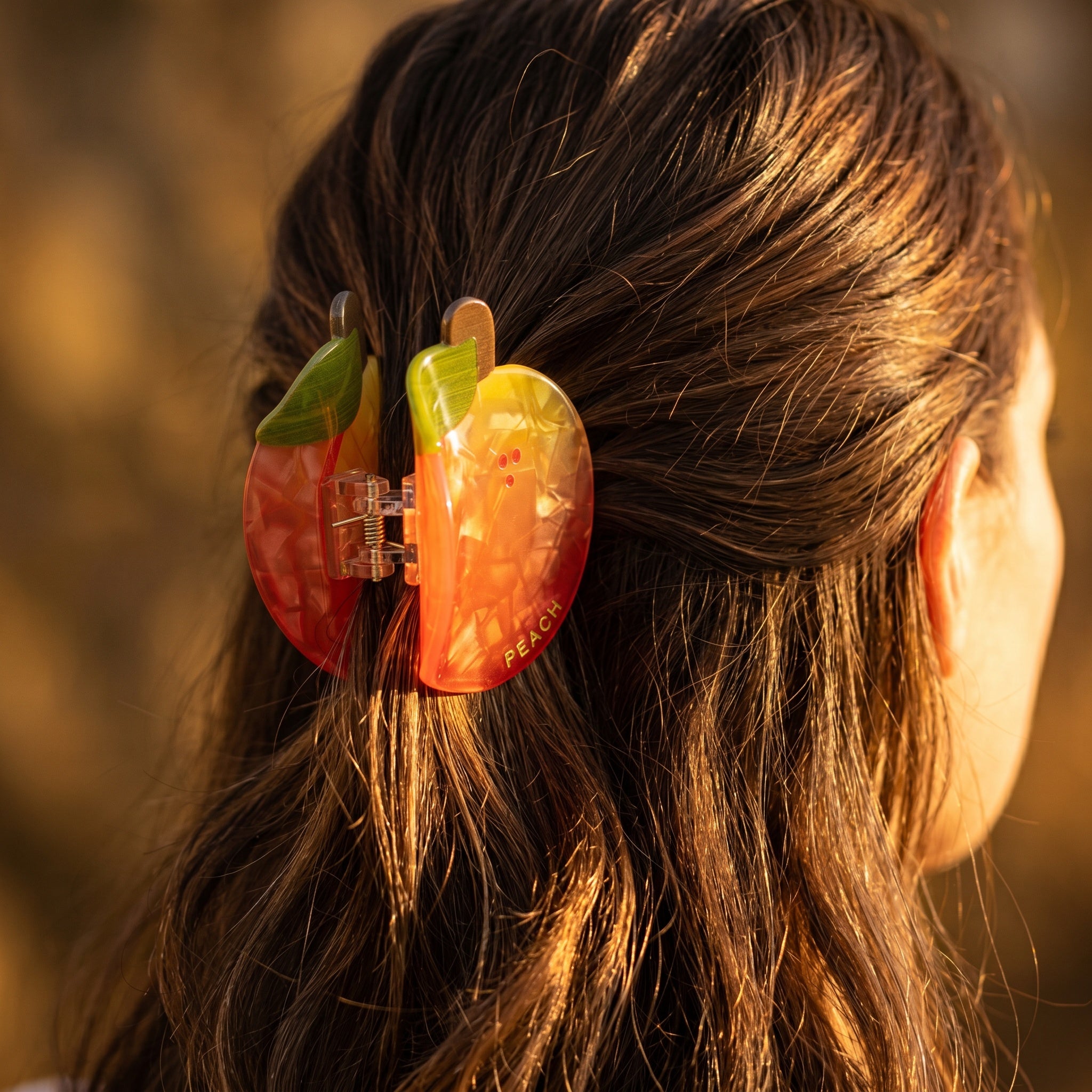Peach Claw Clip