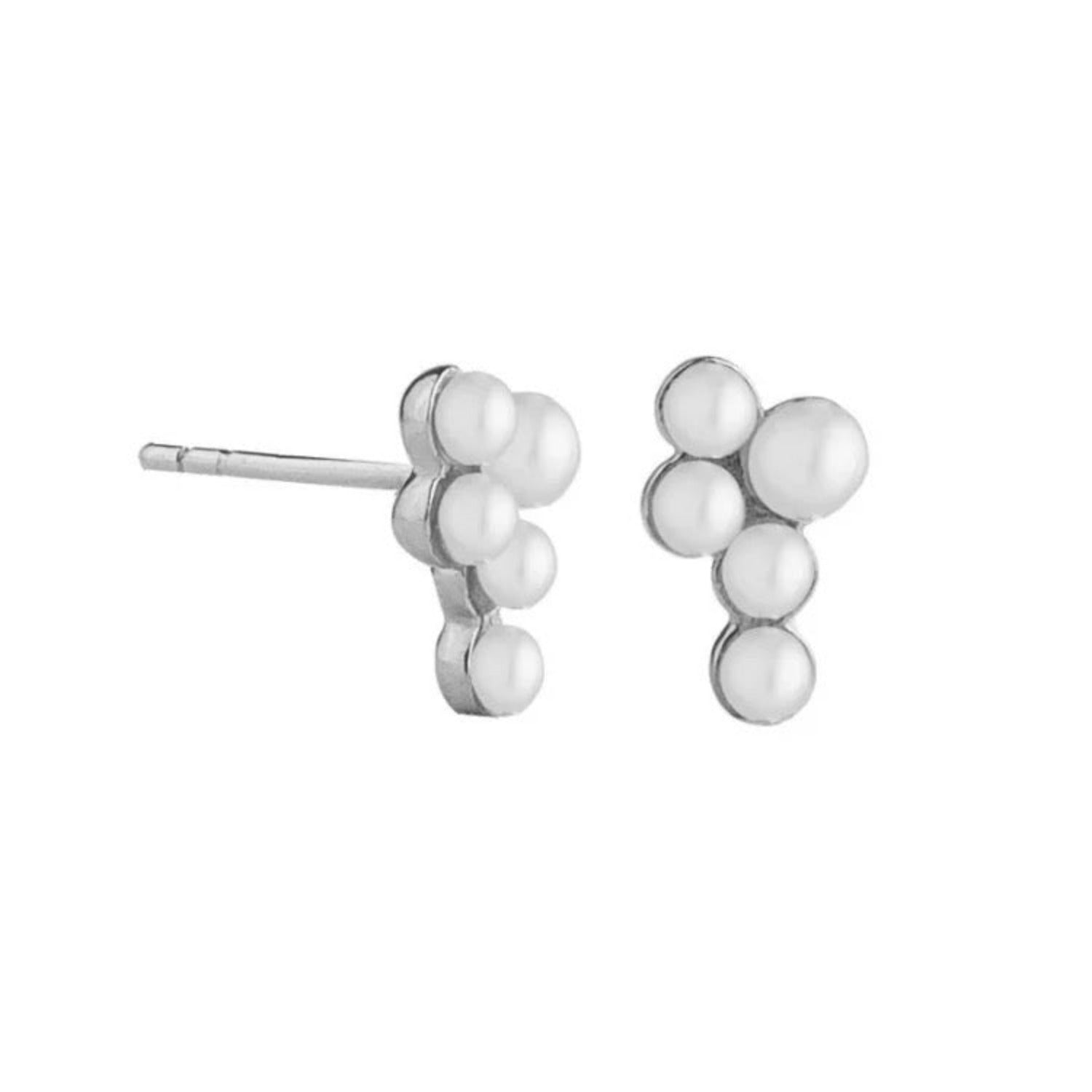 Pearl Cluster Earrings