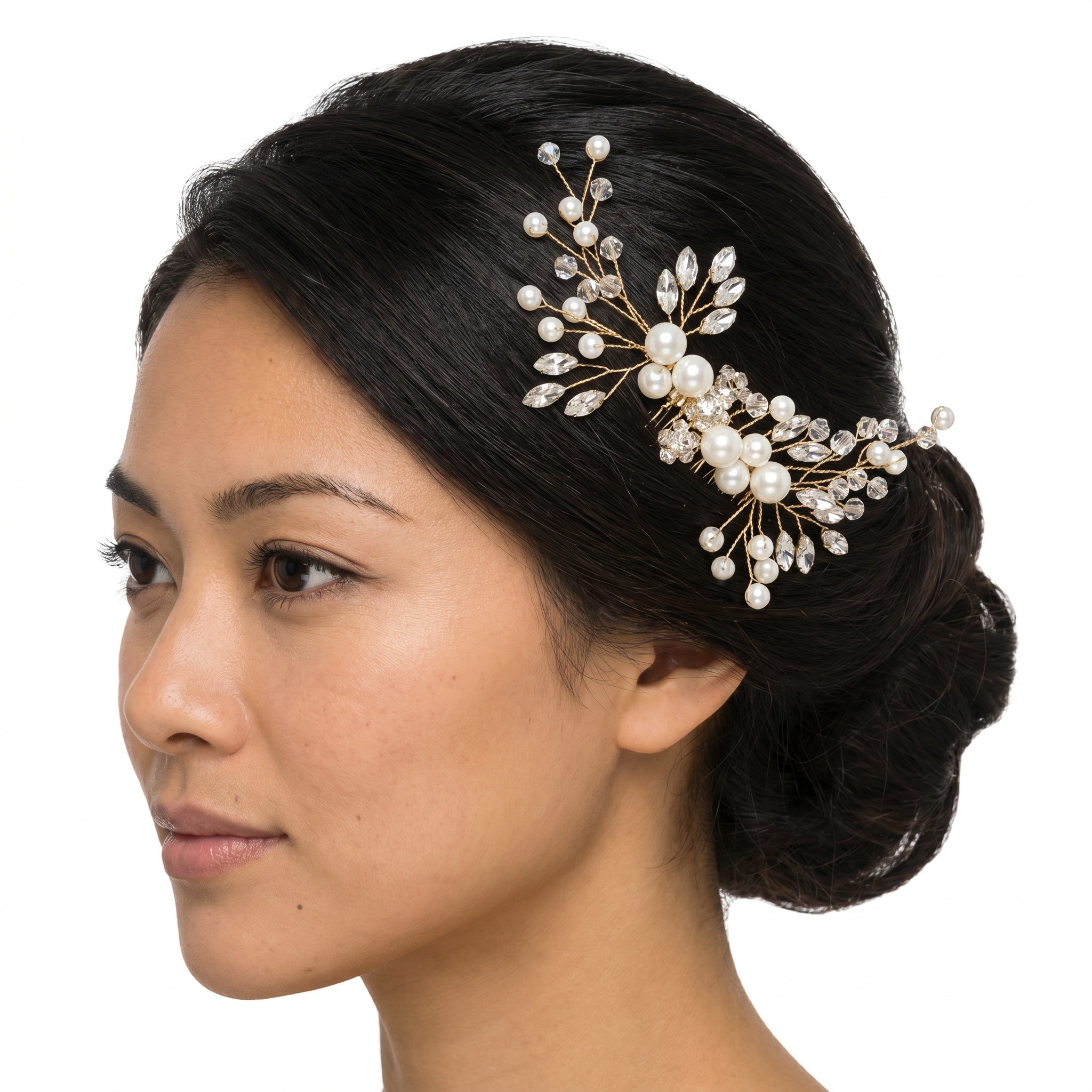 Pearl & Crystal Hair Comb