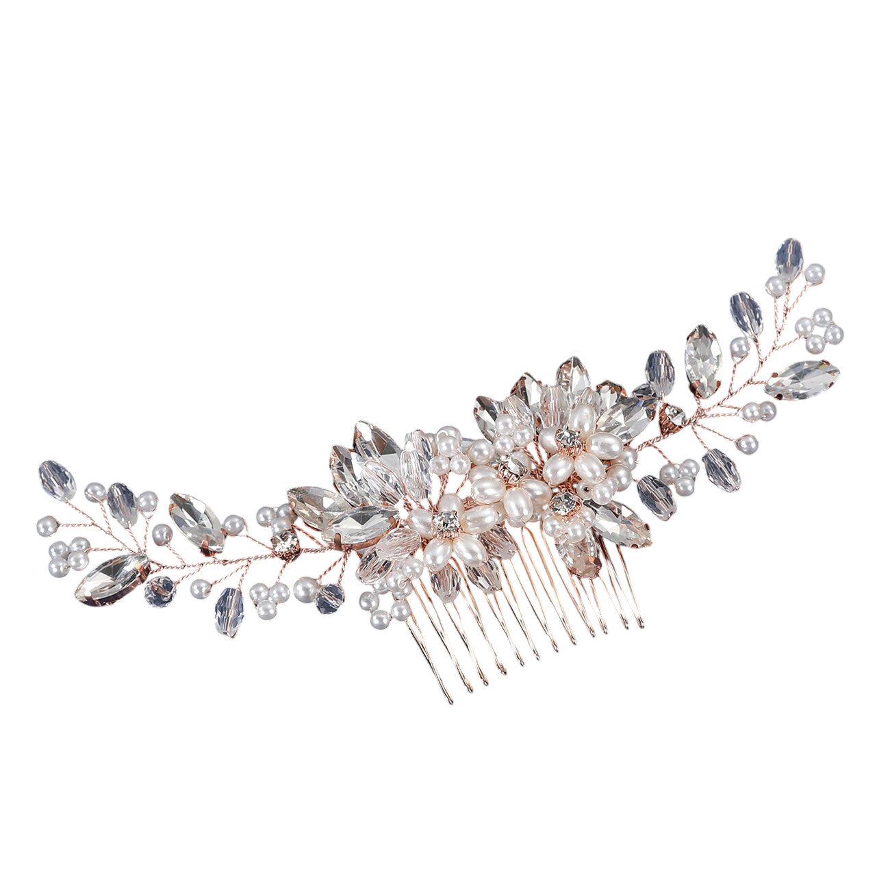 Pearl Flower Hair Comb