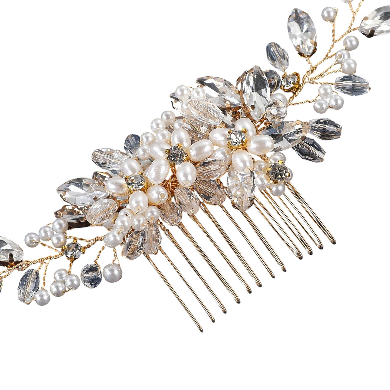 Pearl Flower Hair Comb