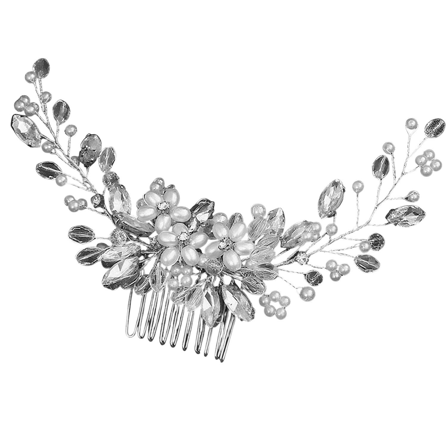 Pearl Flower Hair Comb