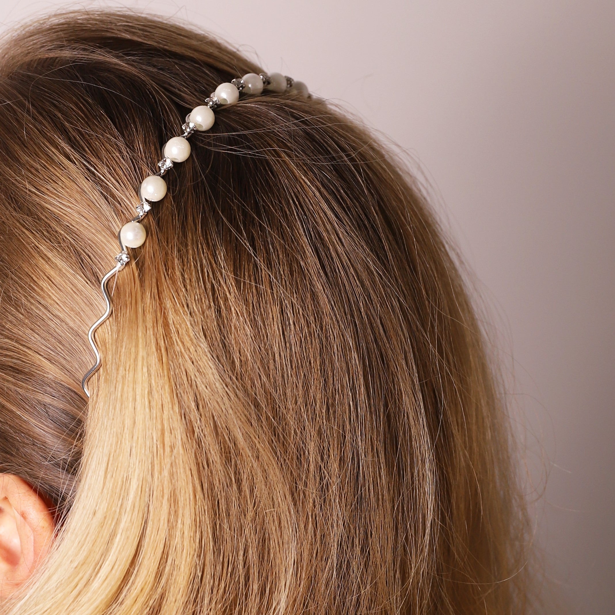 Pearl & Silver Wave Headband