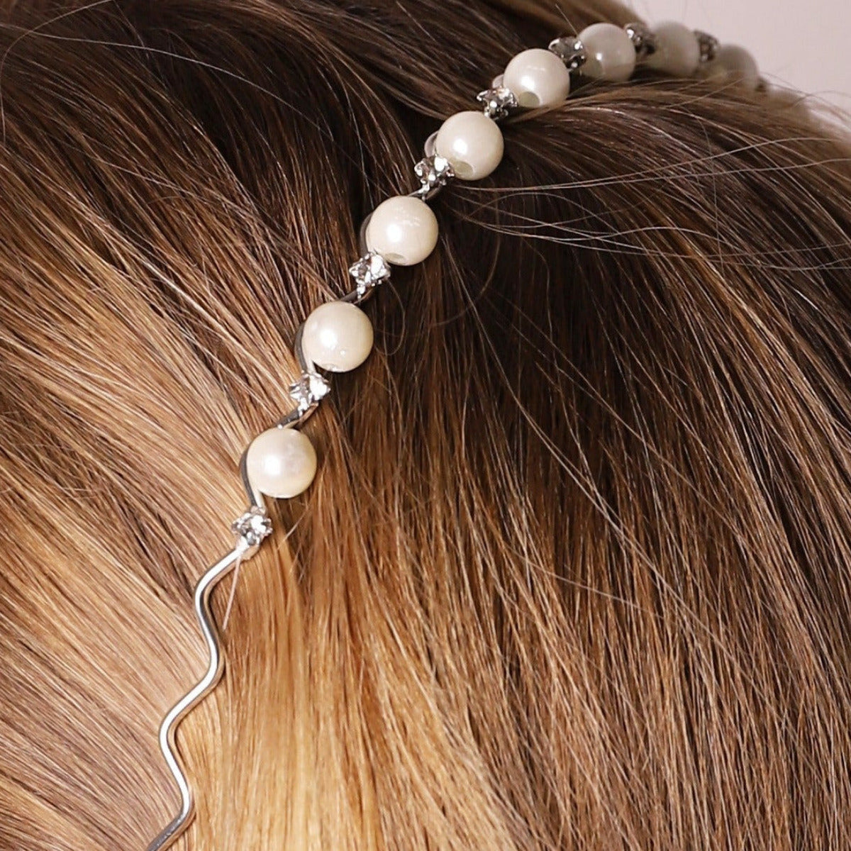 Pearl & Silver Wave Headband