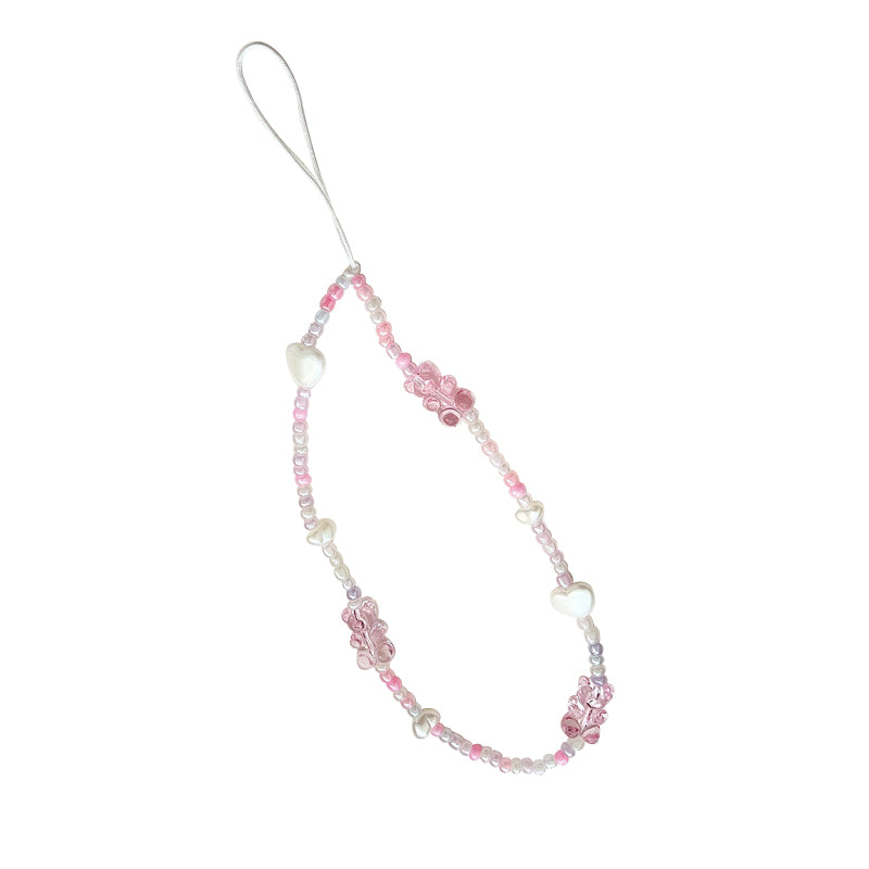 Pink Gummy Bear Wristlet Phone Strap