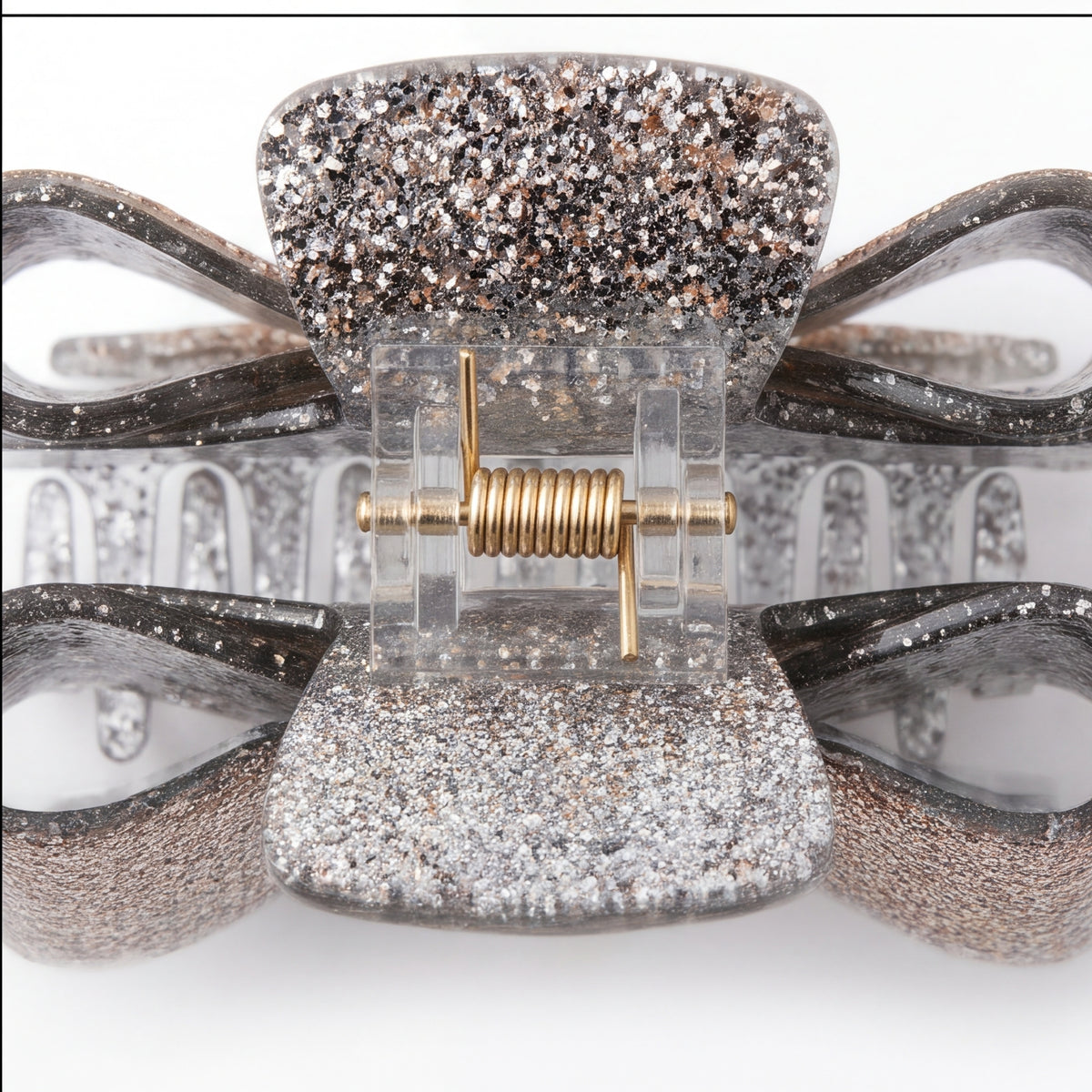 Silver Bow Claw Clip