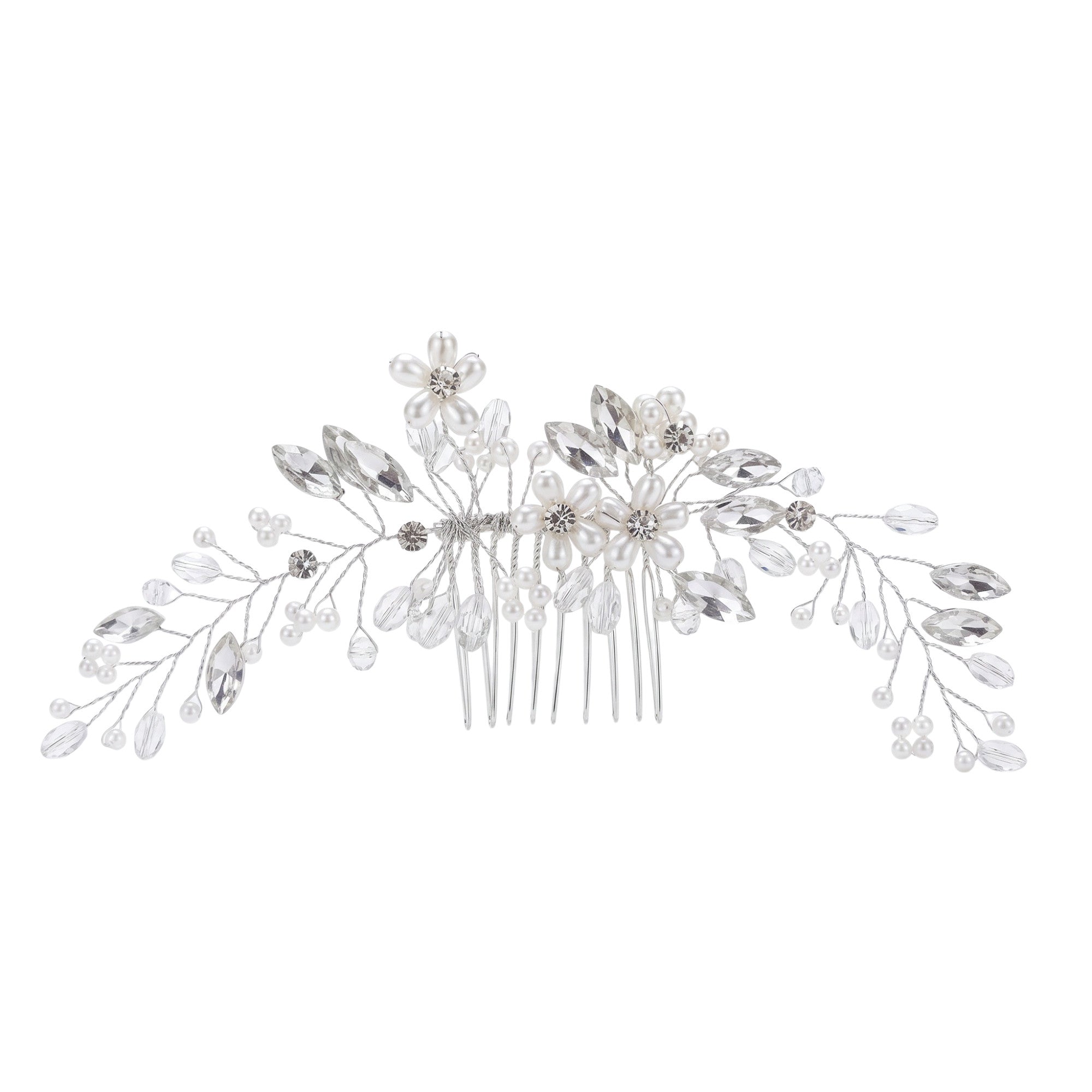 Silver Bridal Hair Comb