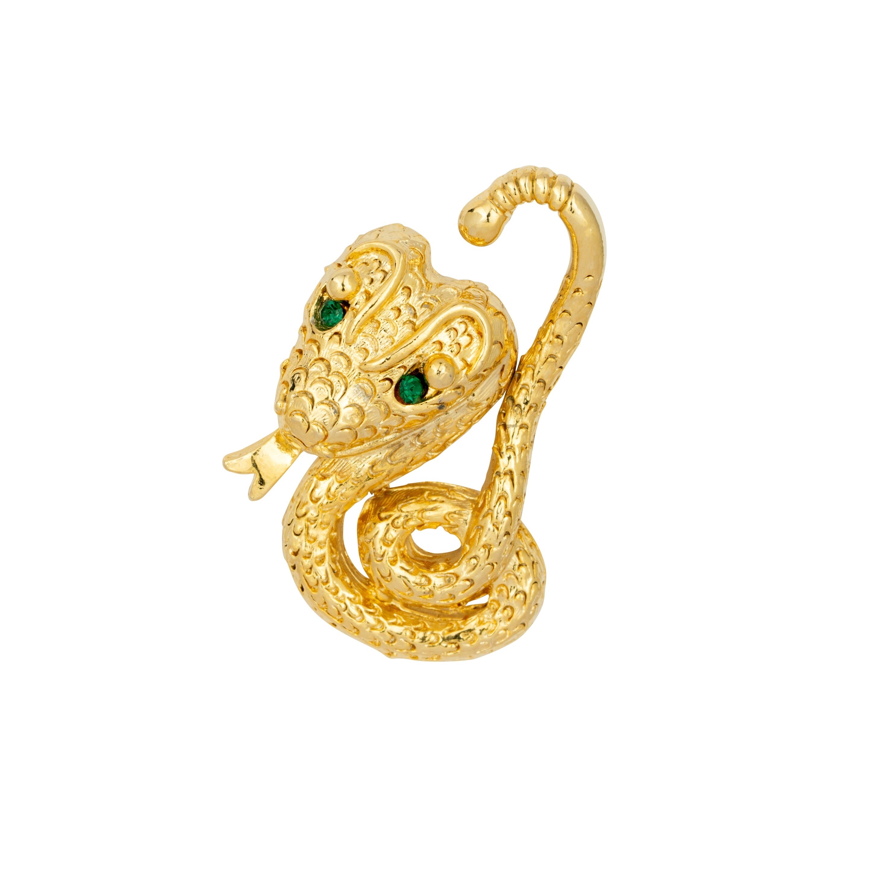 Vintage Gold Snake Brooch
