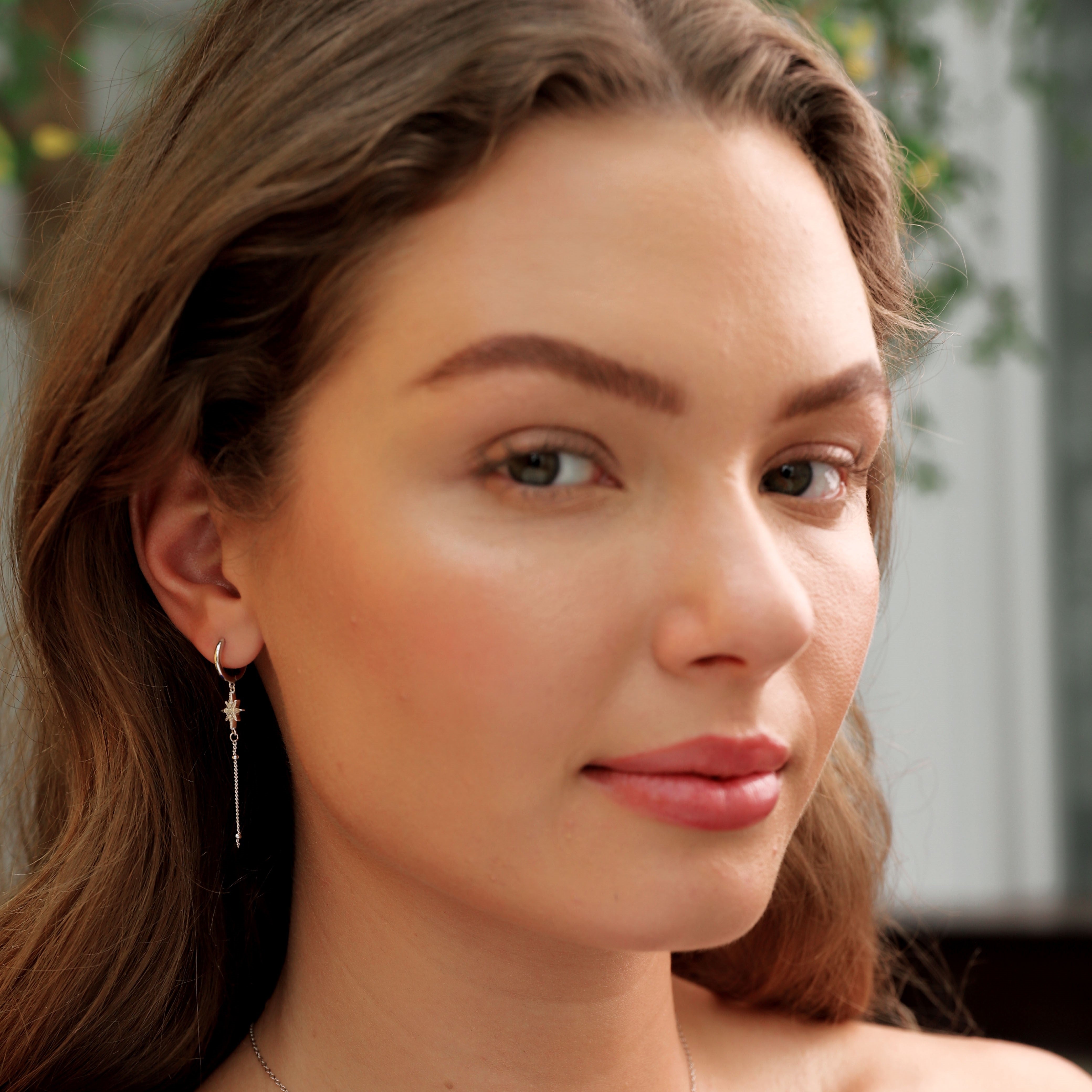 Crystal Star Drop Earrings