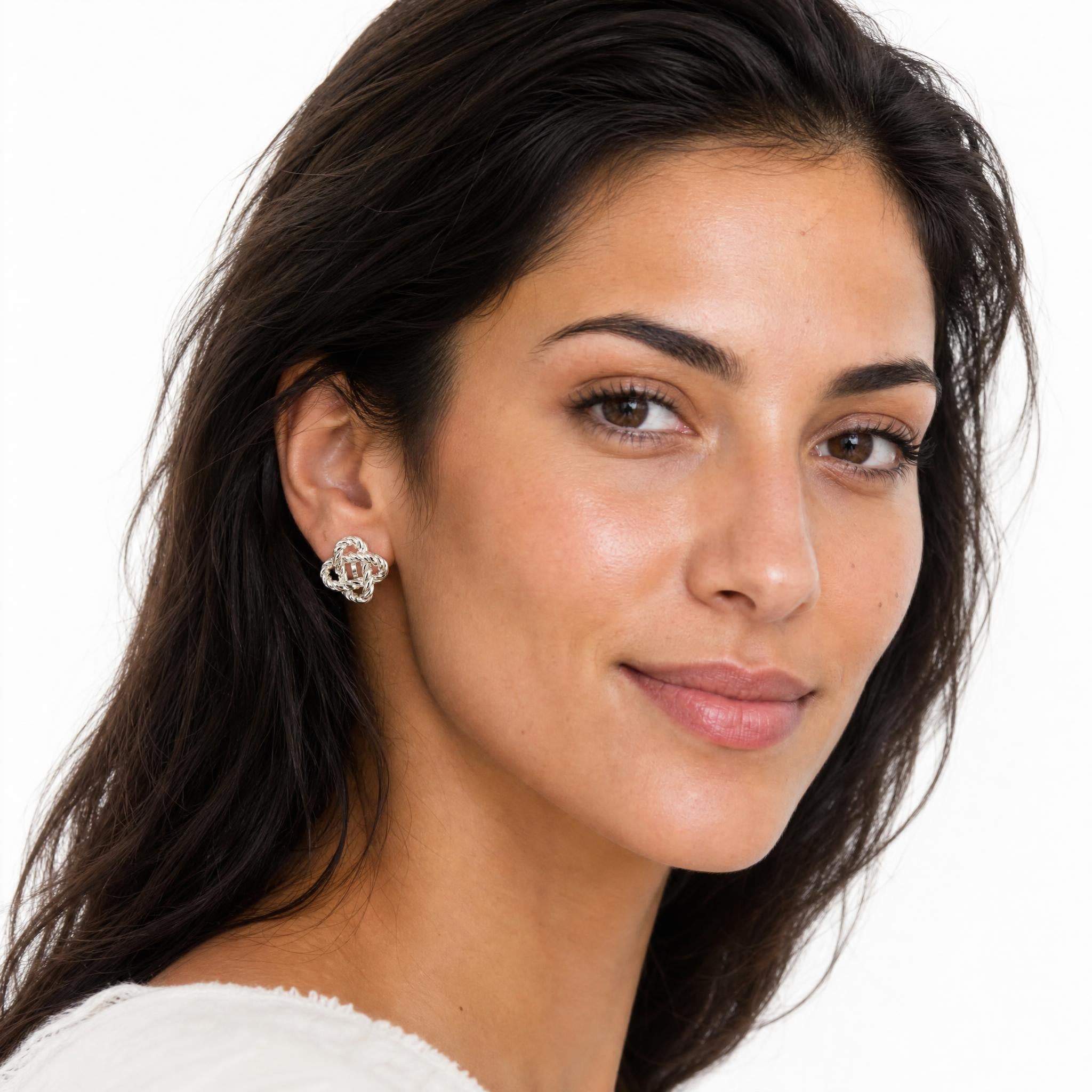 Textured Link Clip On Earrings