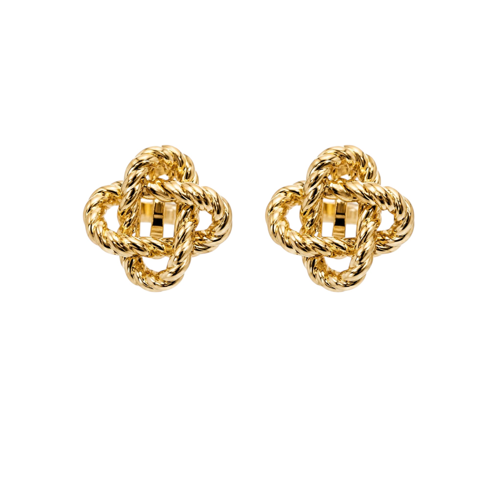 Textured Link Clip On Earrings