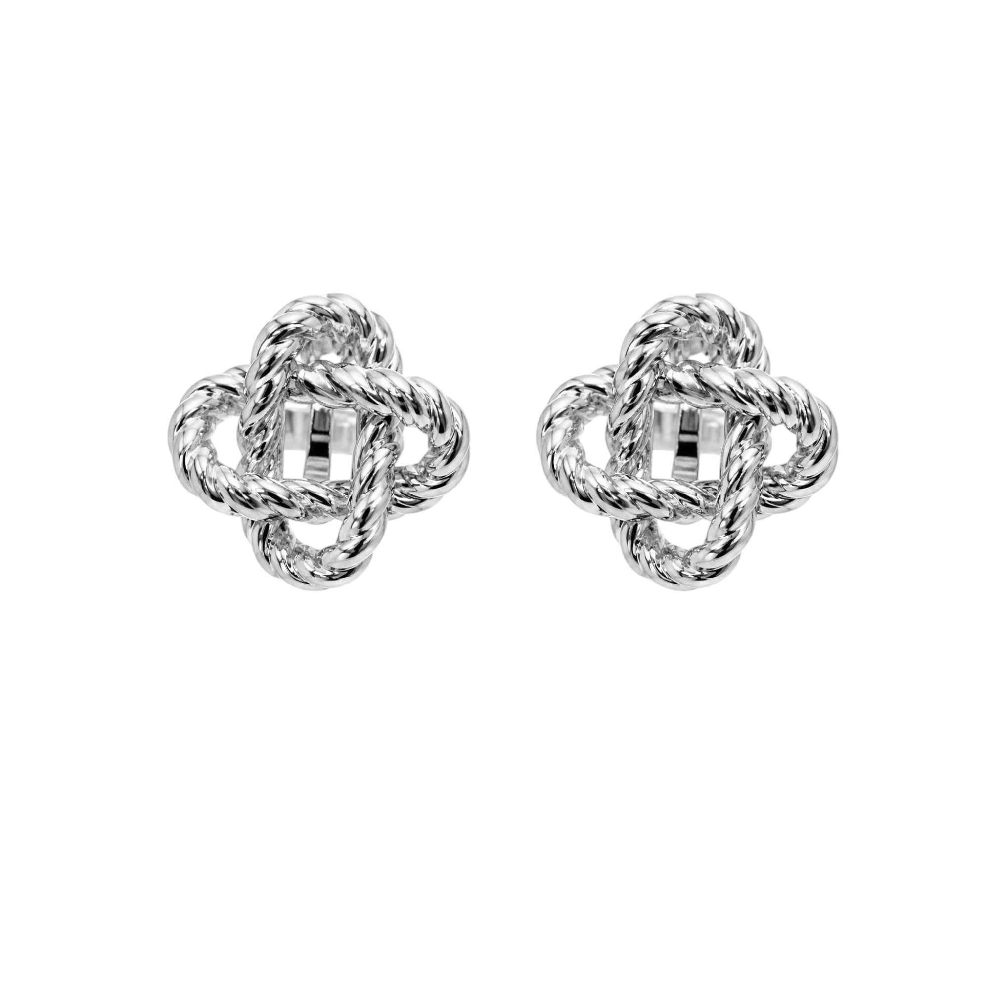 Textured Link Clip On Earrings