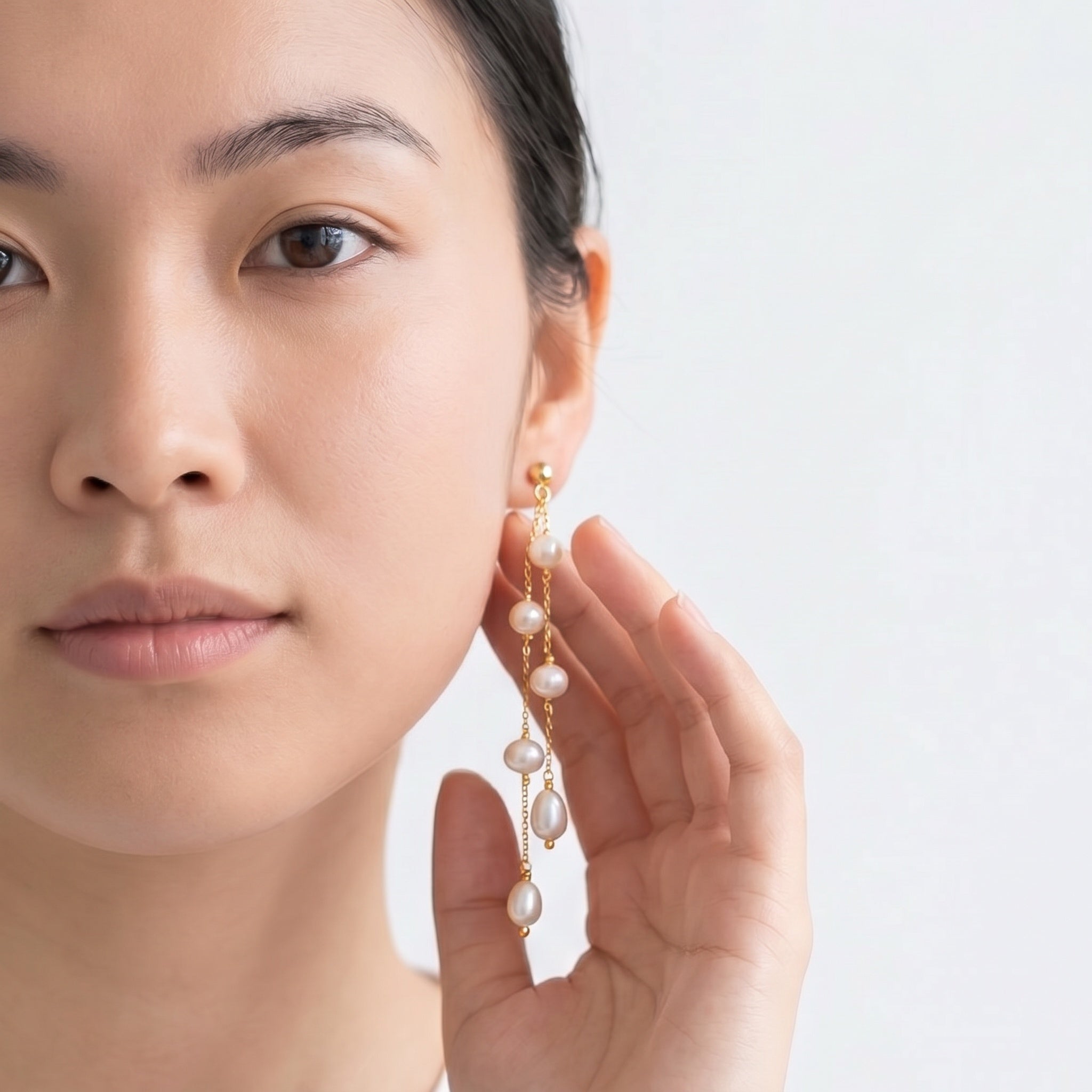 Timeless Pearl Double Drop Earrings