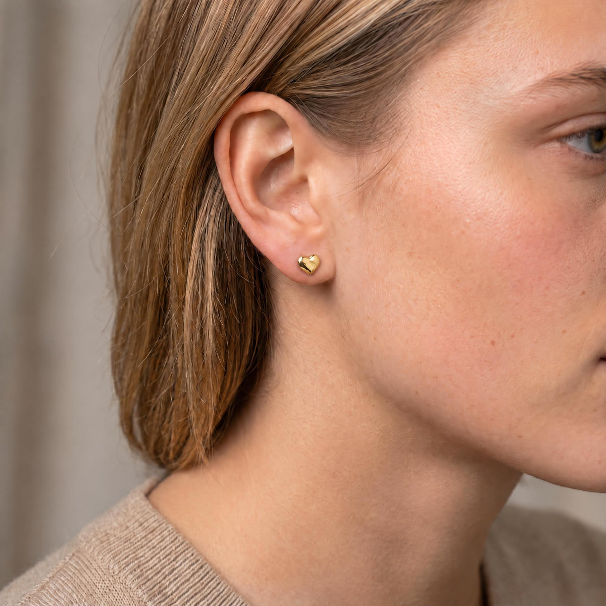Tiny Heart Stud Earrings