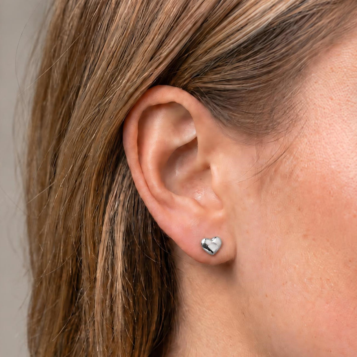 Tiny Heart Stud Earrings