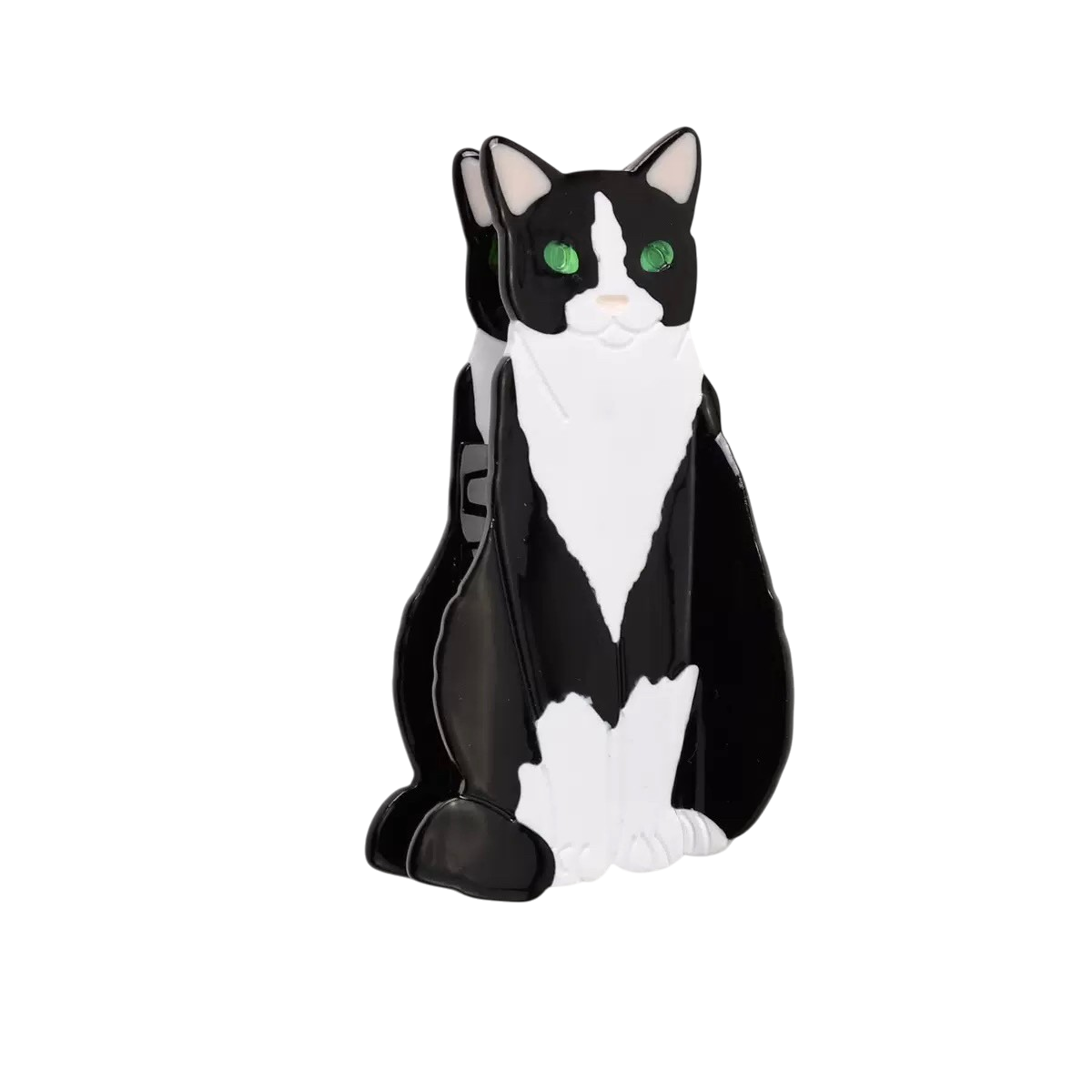 Tuxedo Cat Claw Clip