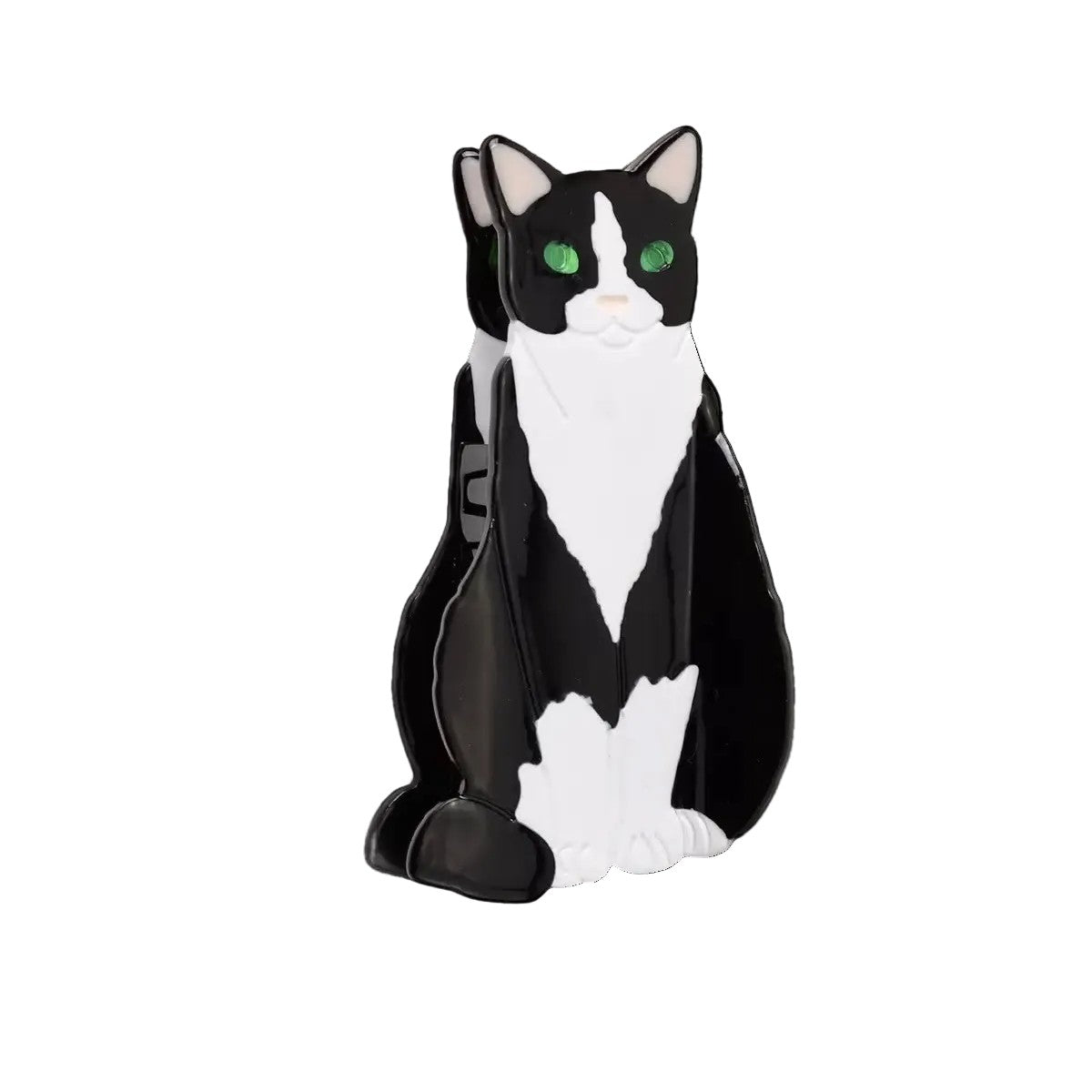 Tuxedo Cat Claw Clip