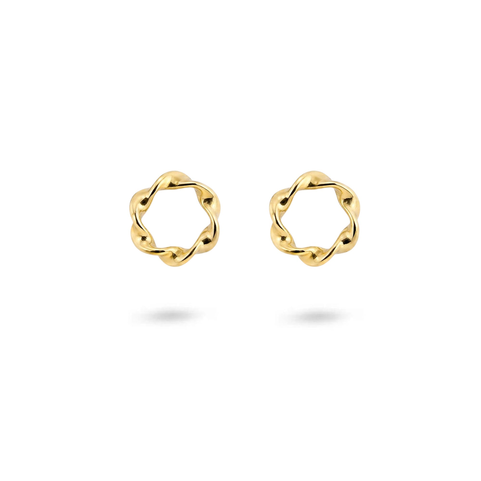 Twisted Circle Stud Earrings