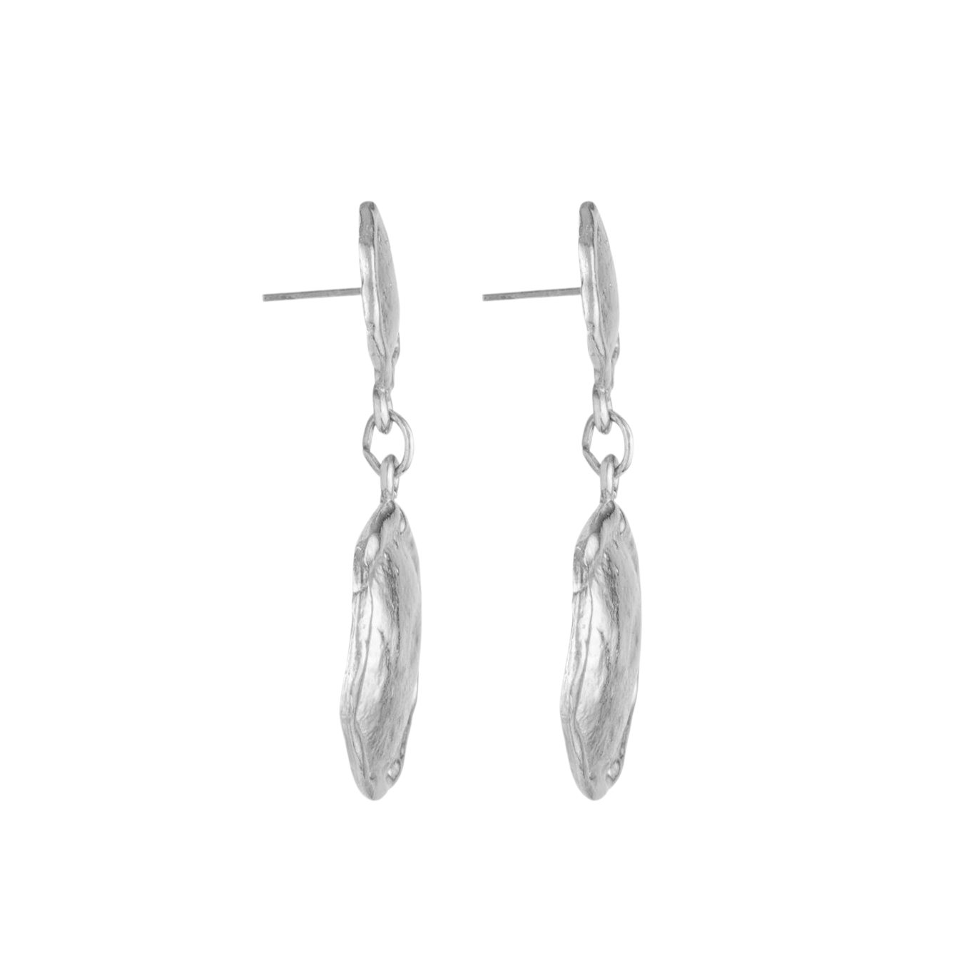 Vintage Silver Disc Drop Earrings