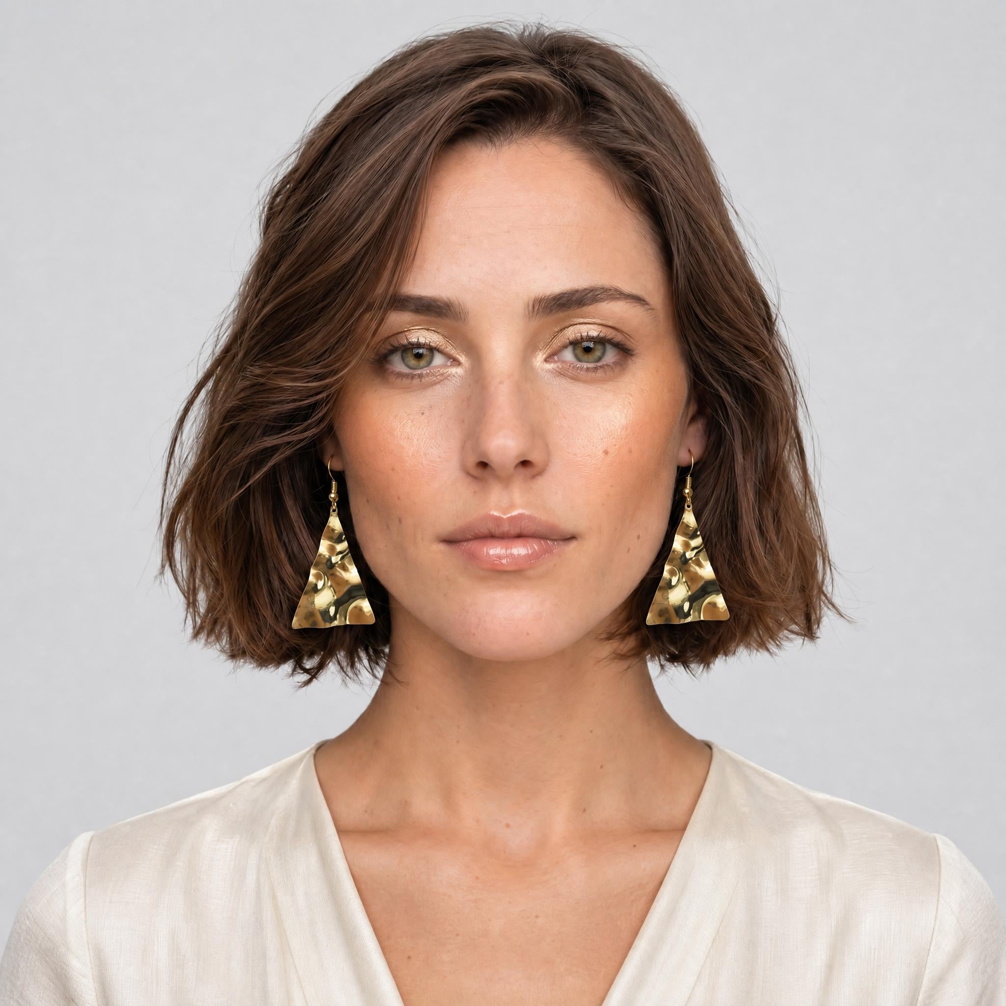 Vintage Triangle Statement Earrings