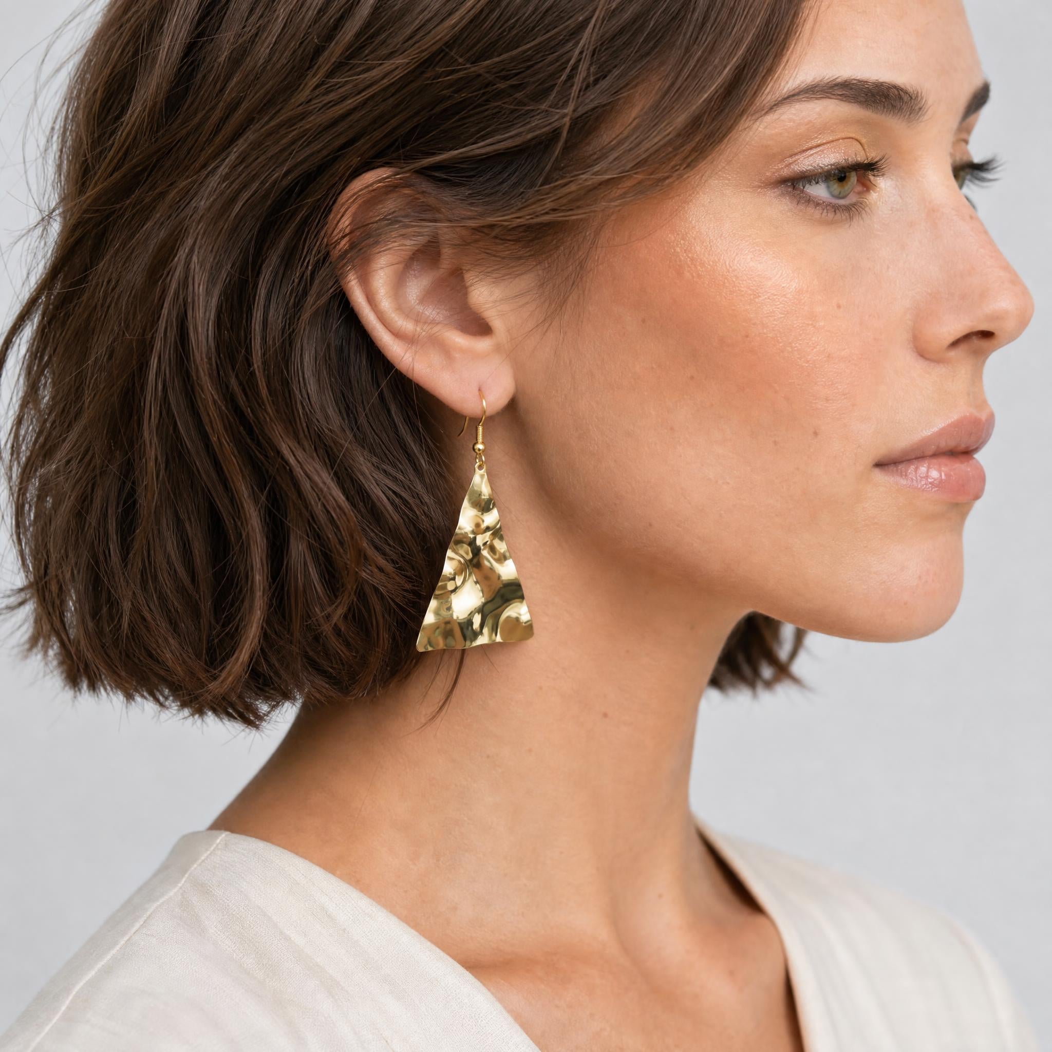 Vintage Triangle Statement Earrings