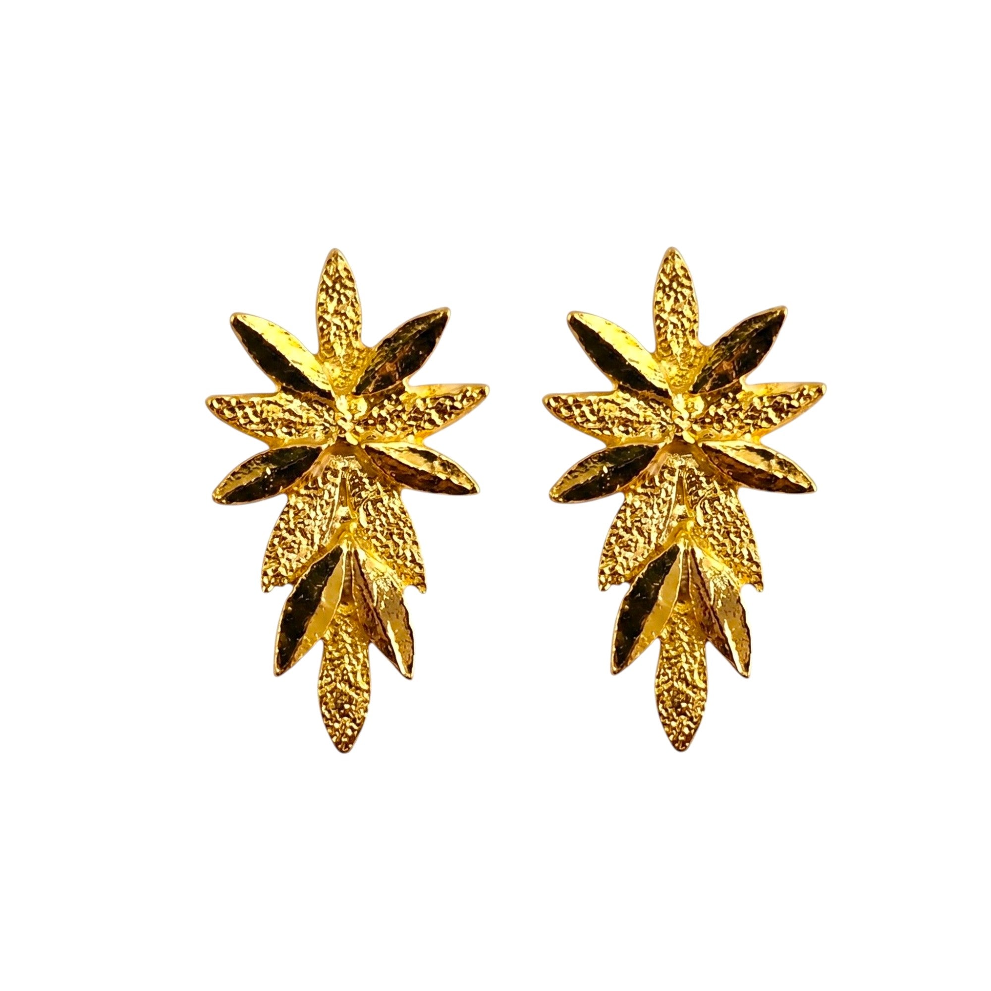 Vintage Textured Flower Earrings