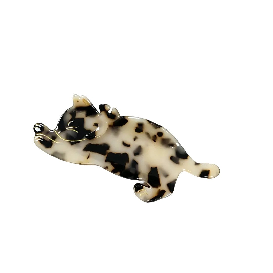White & Black Stretching Cat Claw Clip