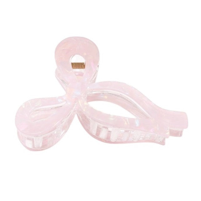Pearlescent Lavender Bow Claw Clip