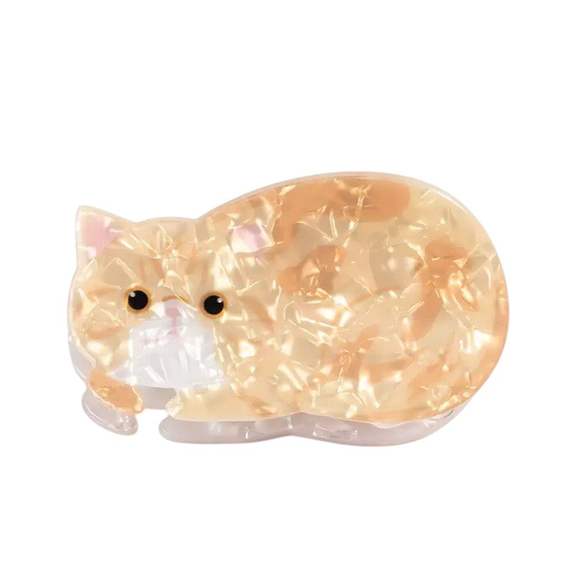 Orange Cat Claw Clip