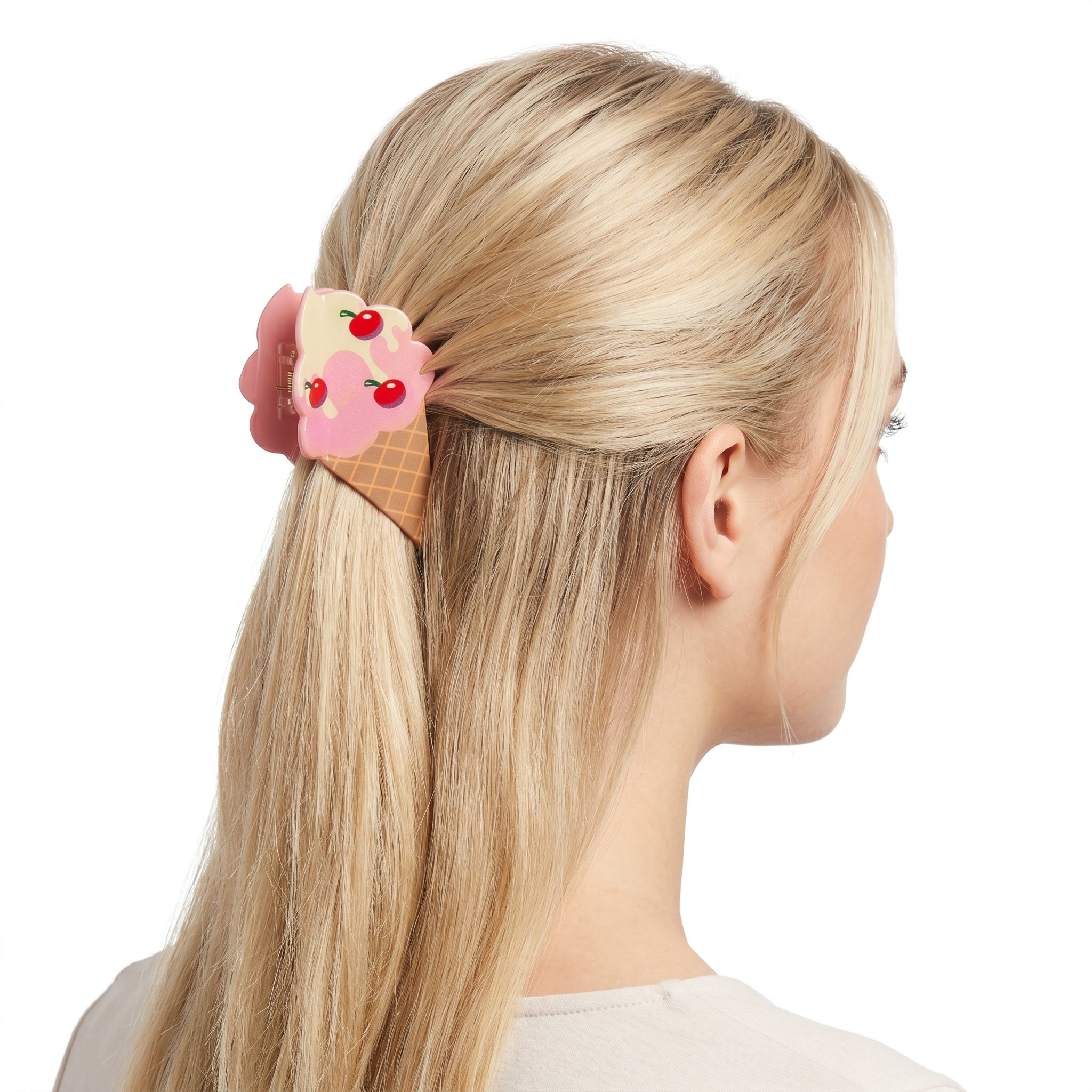 Cherry Ice Cream Claw Clip