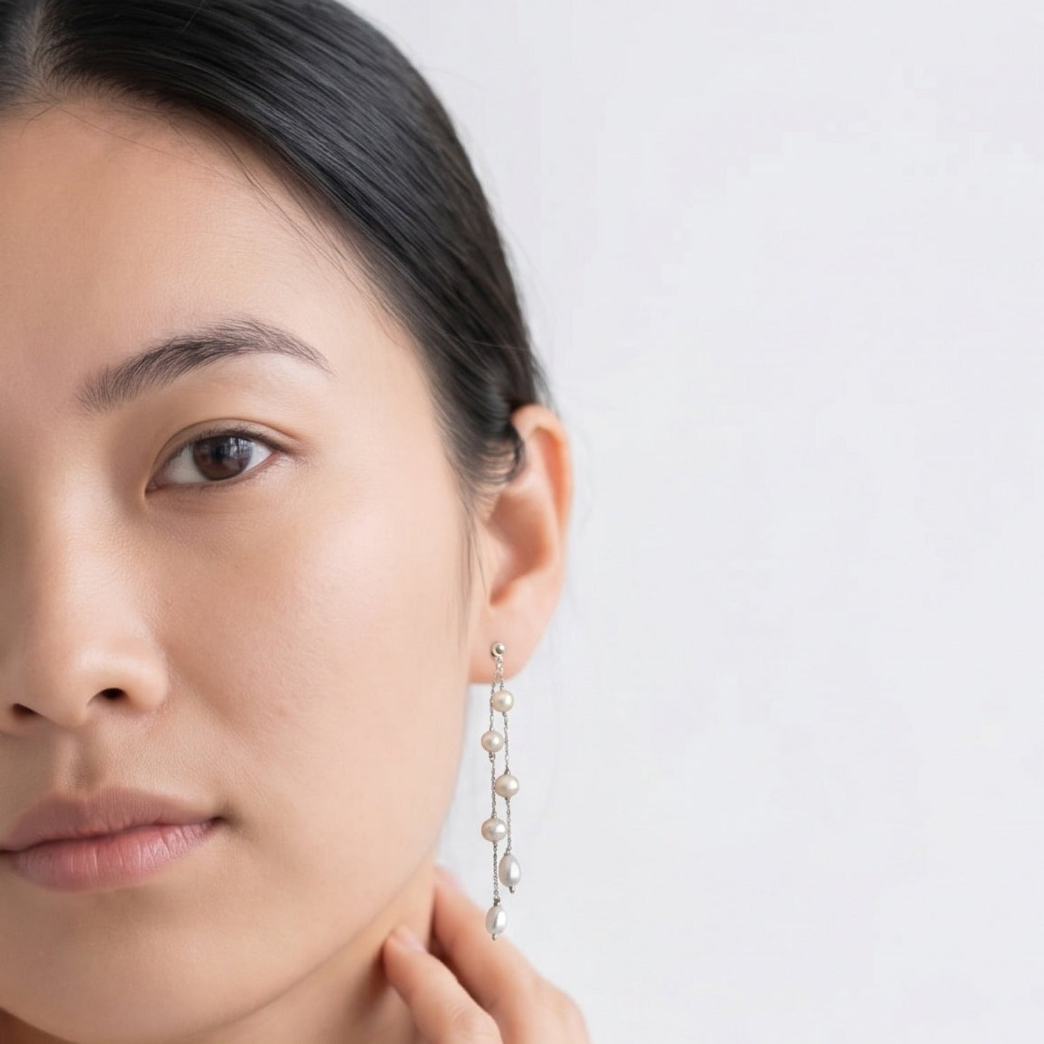 Timeless Pearl Double Drop Earrings