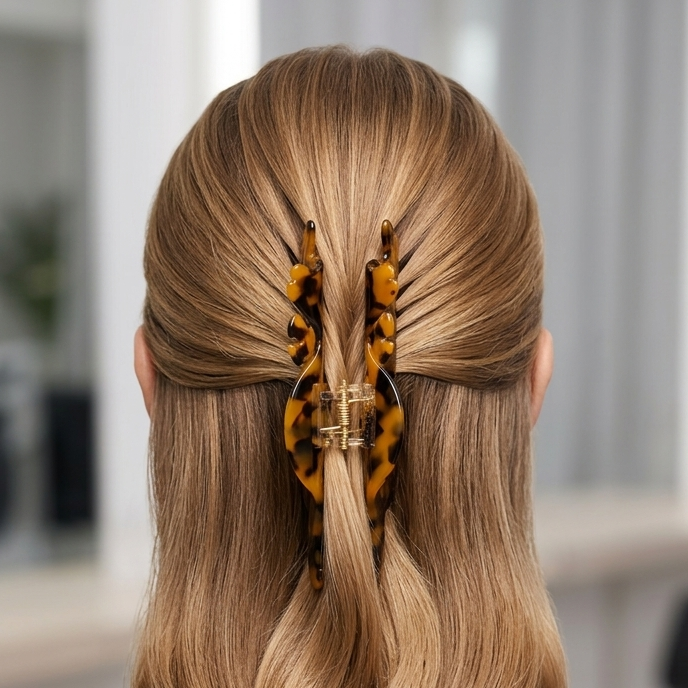 Tortoiseshell Stretching Cat Claw Clip
