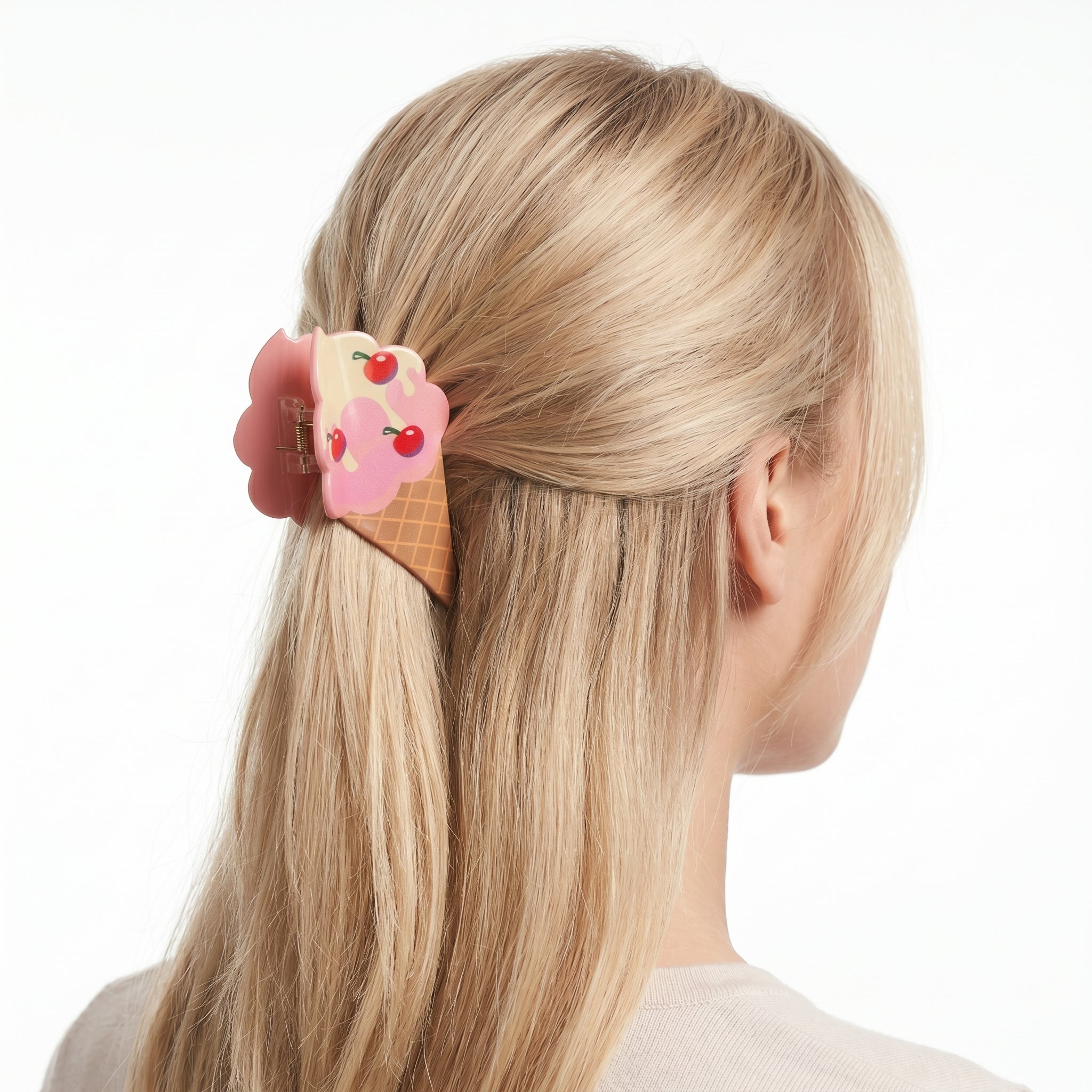 Cherry Ice Cream Claw Clip