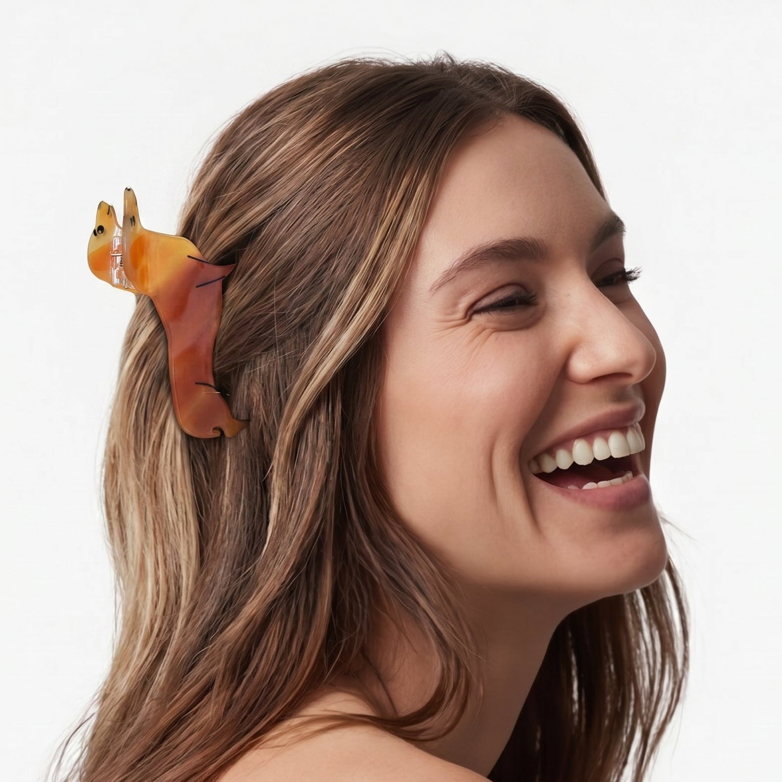 Brown Dog Claw Clip