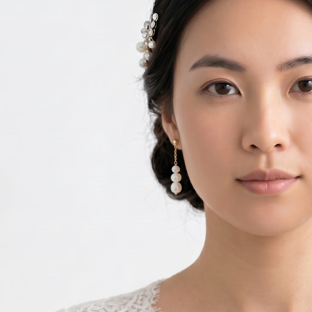 Timeless Three Pearl Drop Earrings