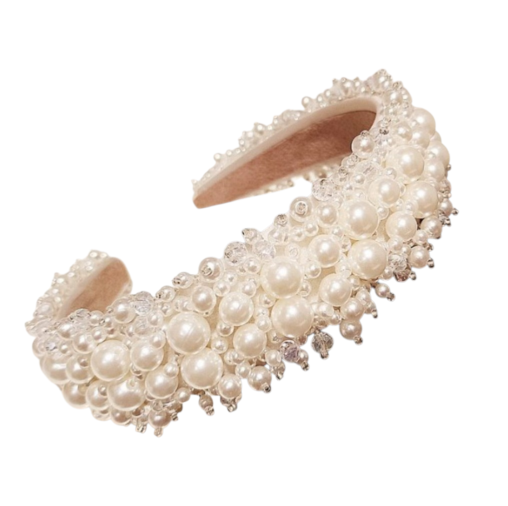 Pearl & Bead Padded Headband