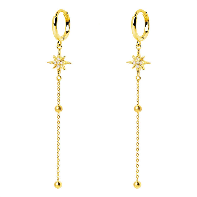 Crystal Star Drop Earrings