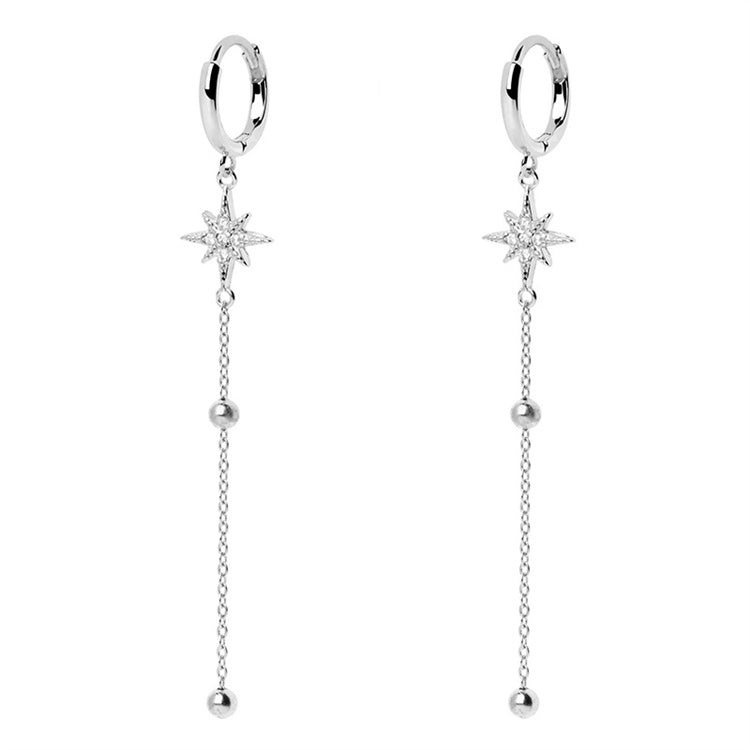 Crystal Star Drop Earrings