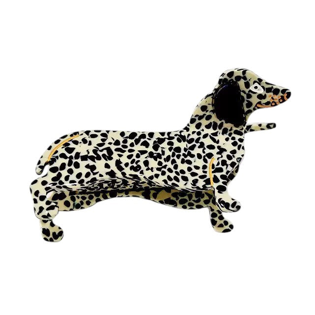 Spotty Dachshund Claw Clip