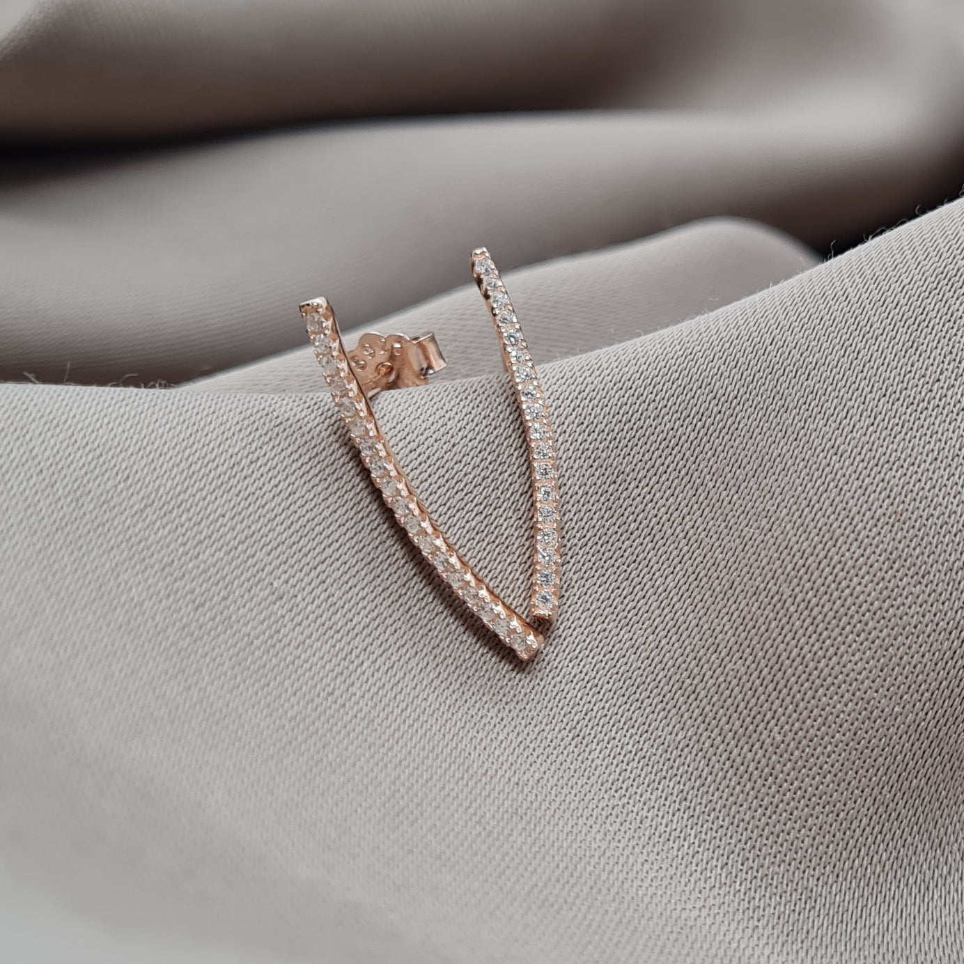 Crystal Bar Ear Climber Earrings