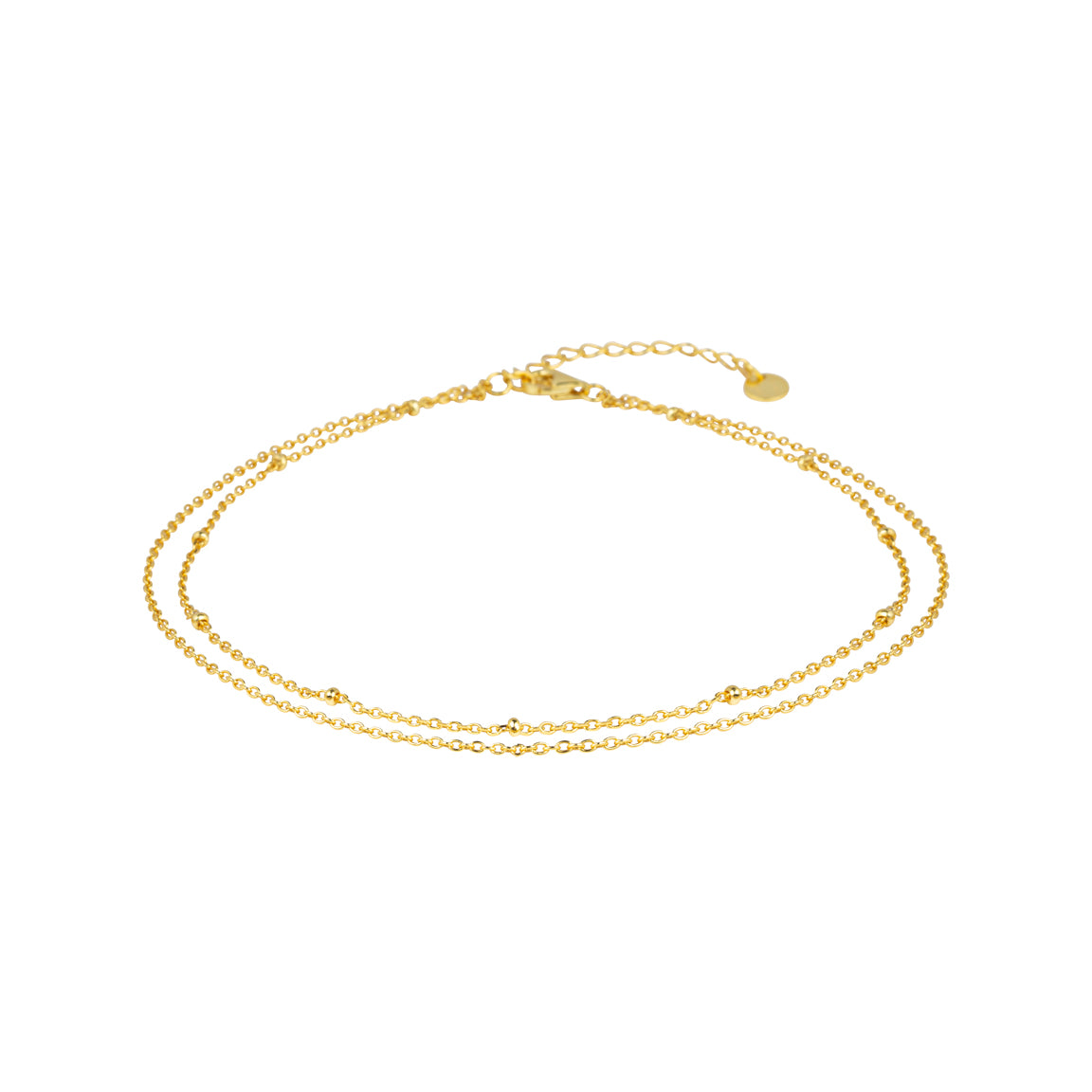 Satellite Double Chain Anklet