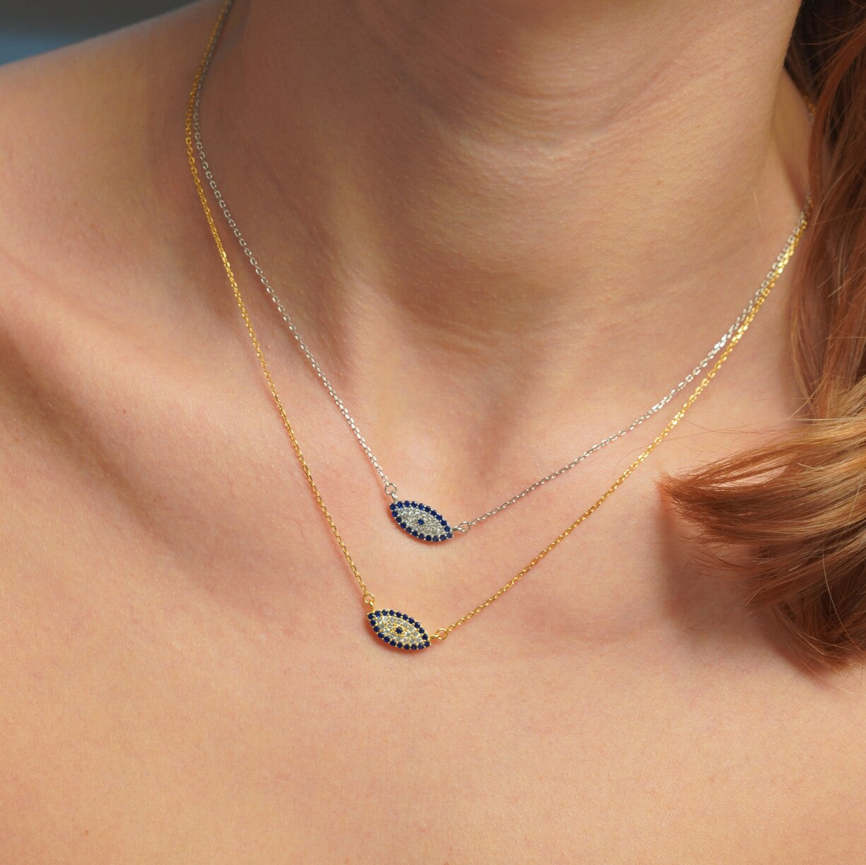 Blue Lucky Evil Eye Necklace