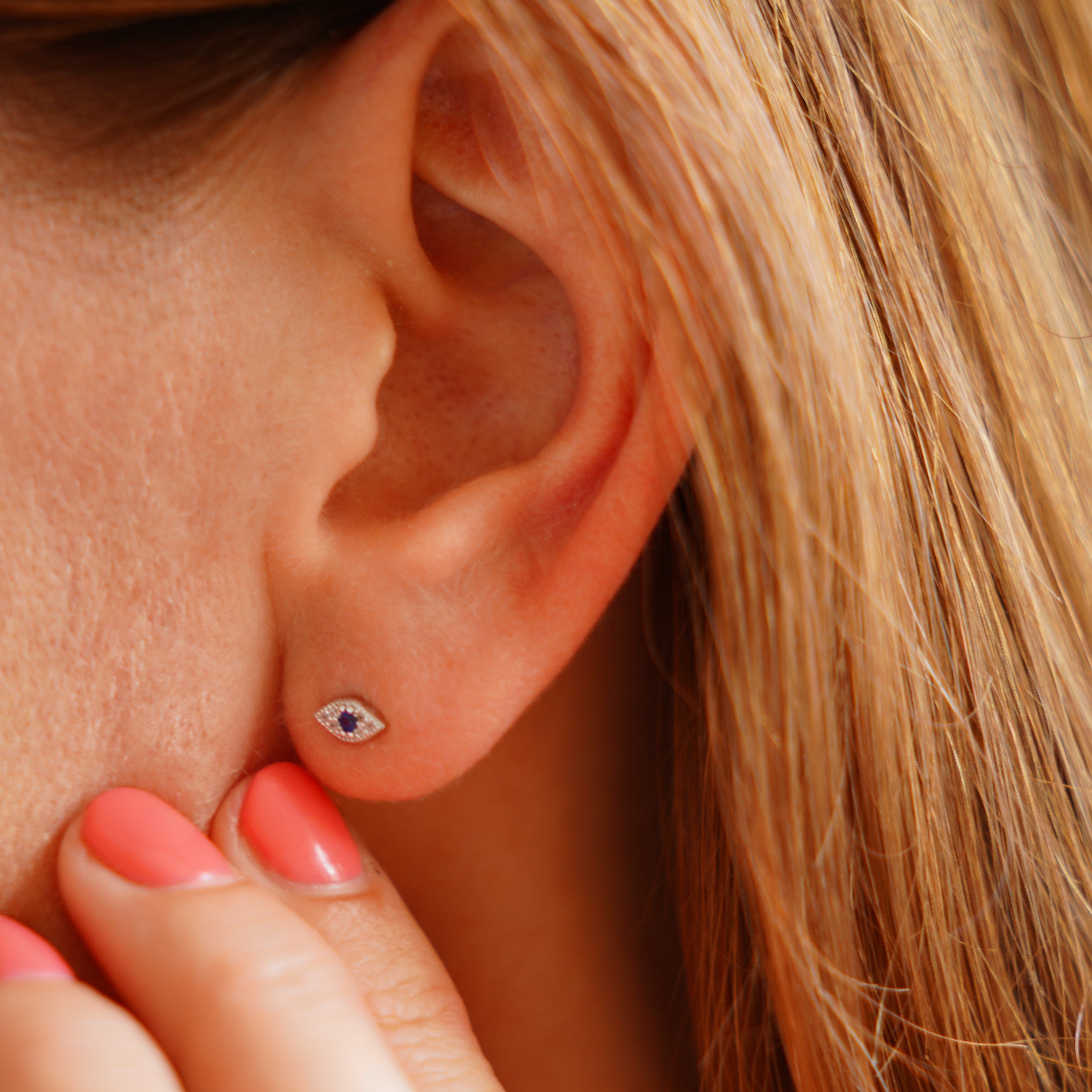 Lucky Evil Eye Stud Earrings