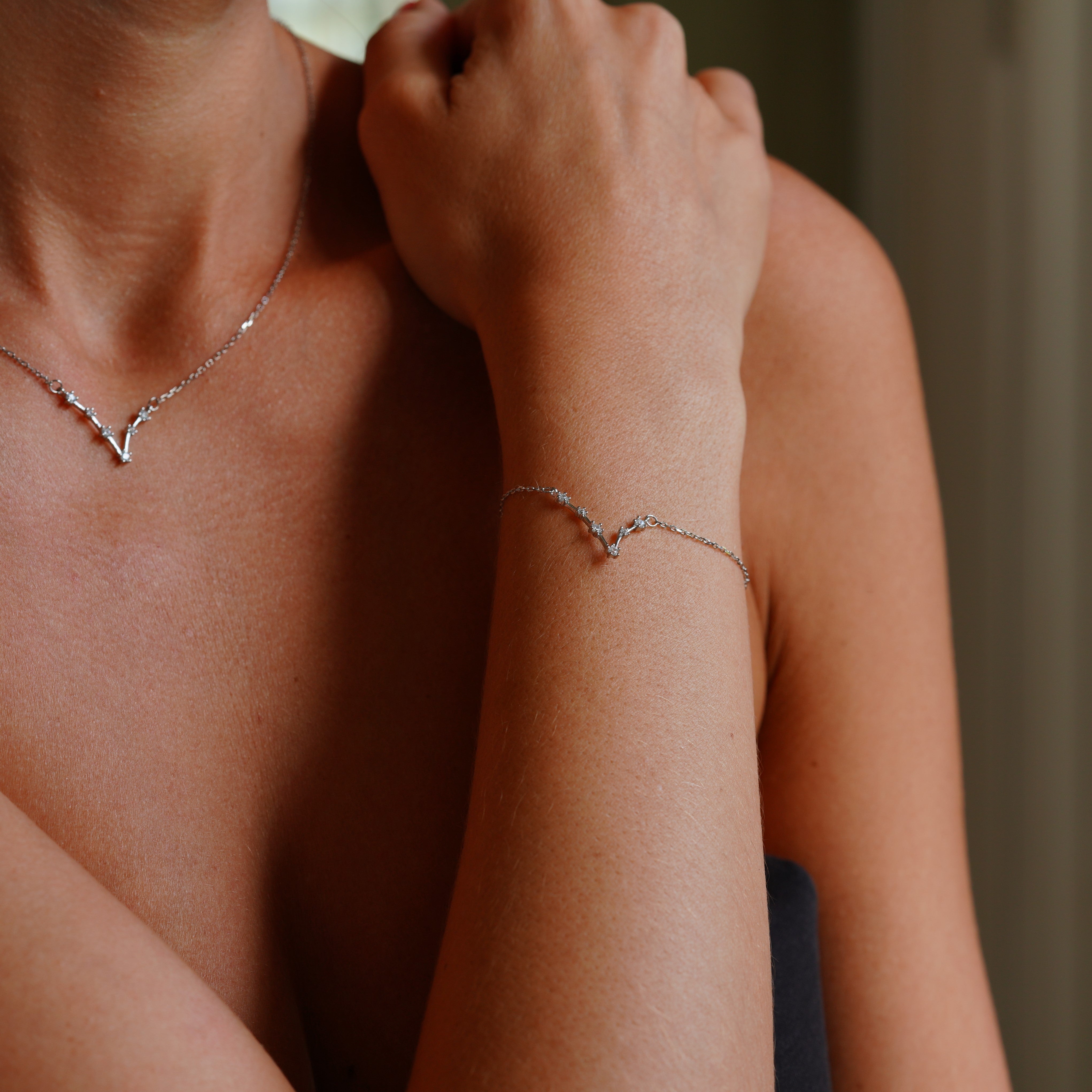 Pisces Zodiac Constellation Necklace
